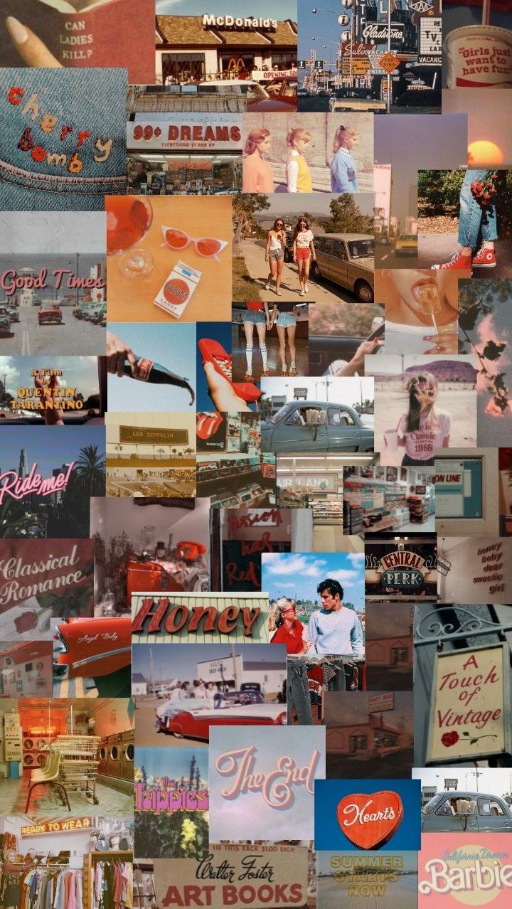 Aesthetic Vintage. Retro wallpaper, 1960s aesthetic wallpaper, Aesthetic collage