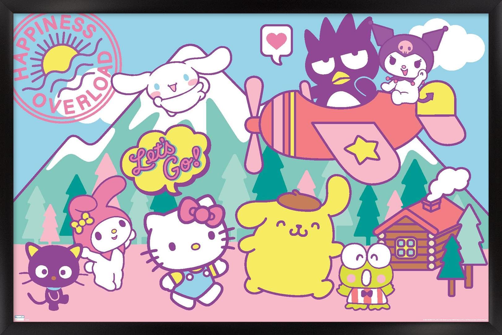 Trends International Hello Kitty and Friends Overload Wall Poster, Everything Else