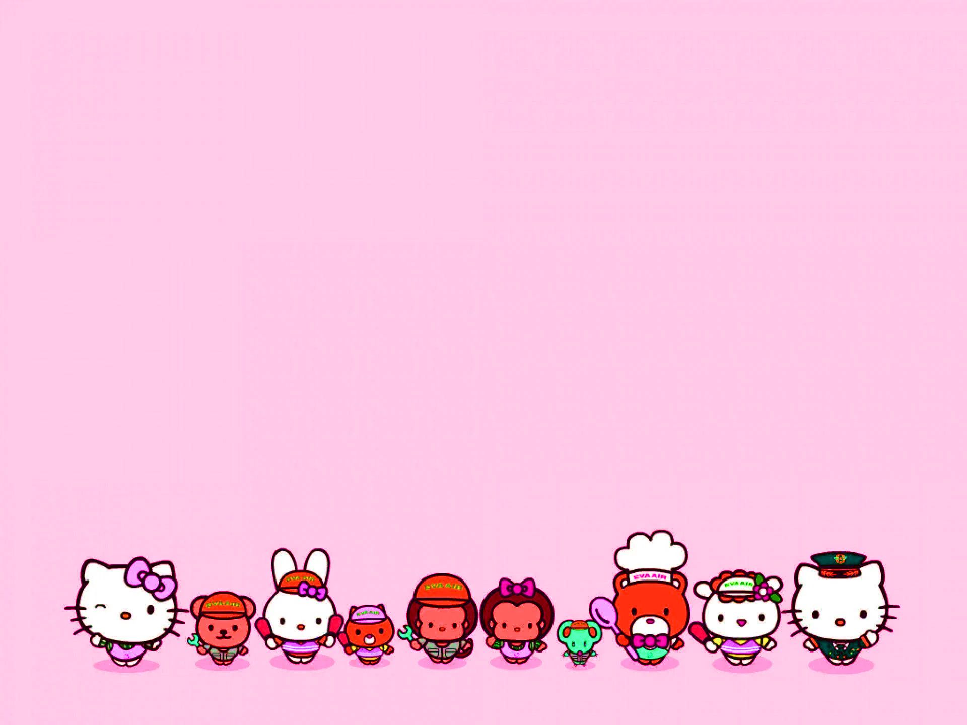 Hello Kitty and Friends Wallpaper Discover more Background, Cute, Desktop, iPhone, Kawaii wallpaper.. Friends wallpaper, Hello kitty, Kawaii wallpaper