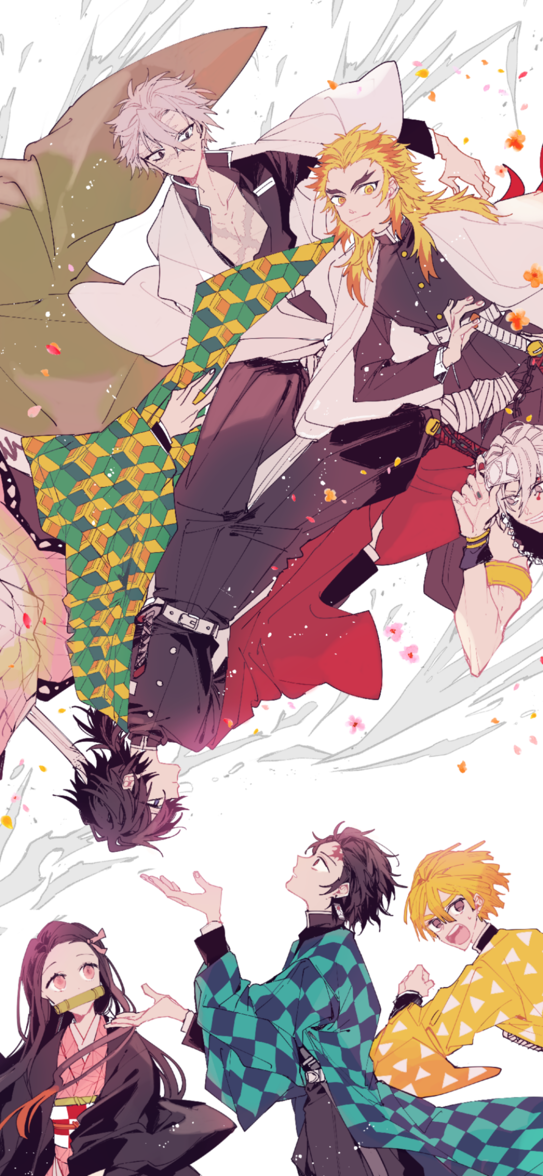 Wallpaper / Anime Demon Slayer: Kimetsu no Yaiba Phone Wallpaper, Sanemi Shinazugawa, Kyojuro Rengoku, Giyuu Tomioka, Nezuko Kamado, Inosuke Hashibira, 1080x2340 free download