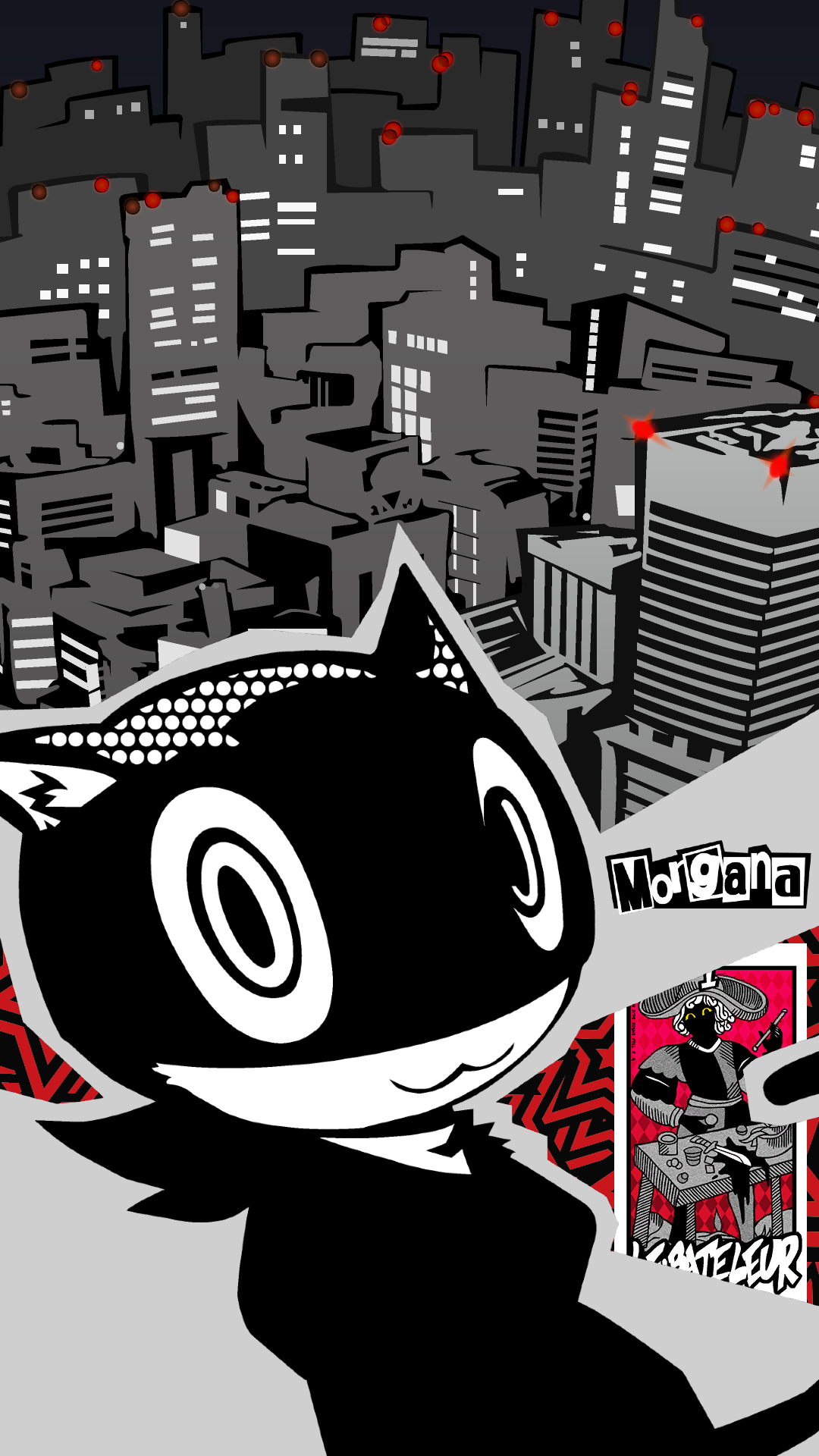 I made a wallpaper of good guy Tora and a mobile wallpaper of Morgana