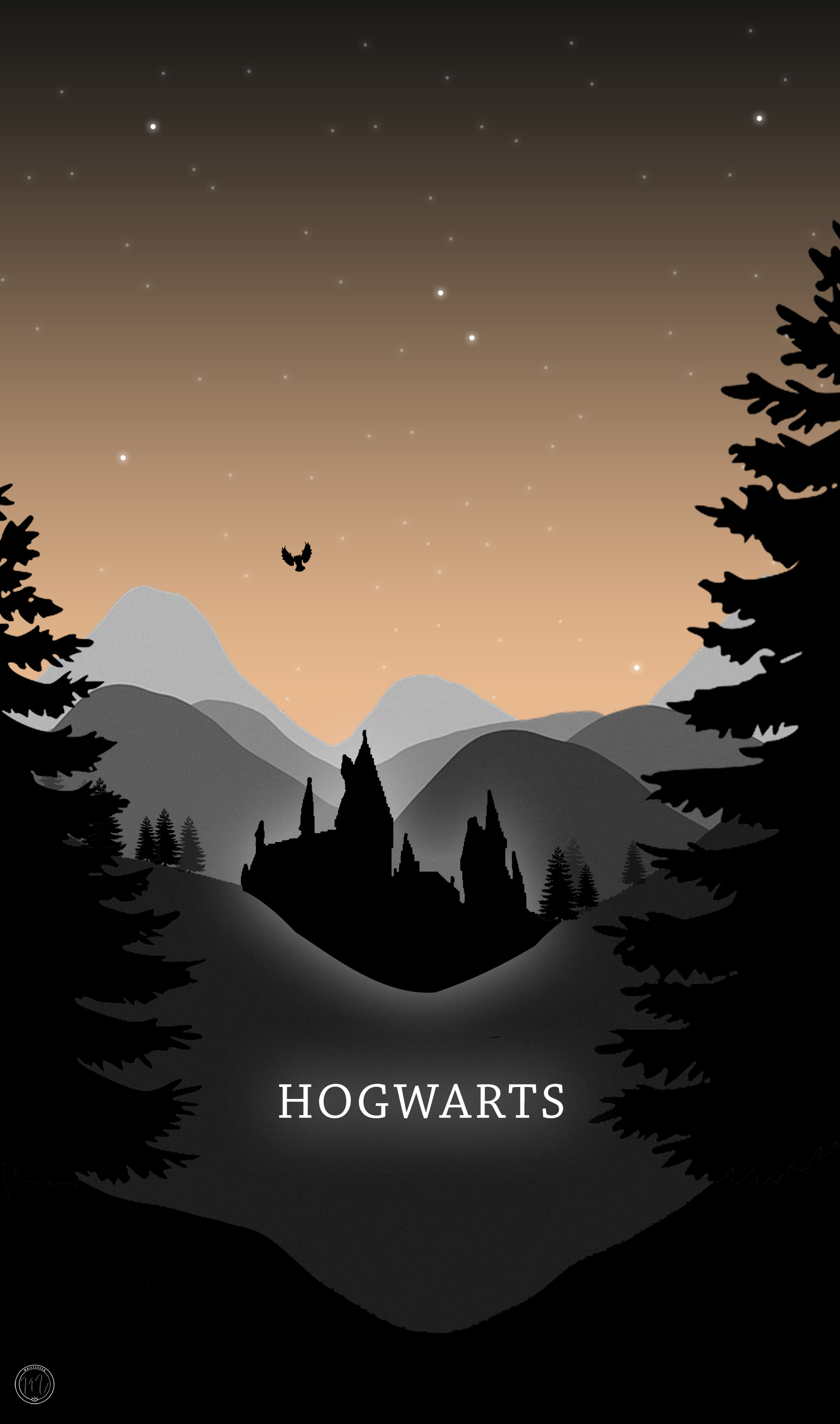 HOGWARTS PHONE WALLPAPER Potter inspired illustration (Mailyseven, july 2018). #hogwarts #poudlard #har. Hogwarts, iPhone duvar kağıtları, Harry potter