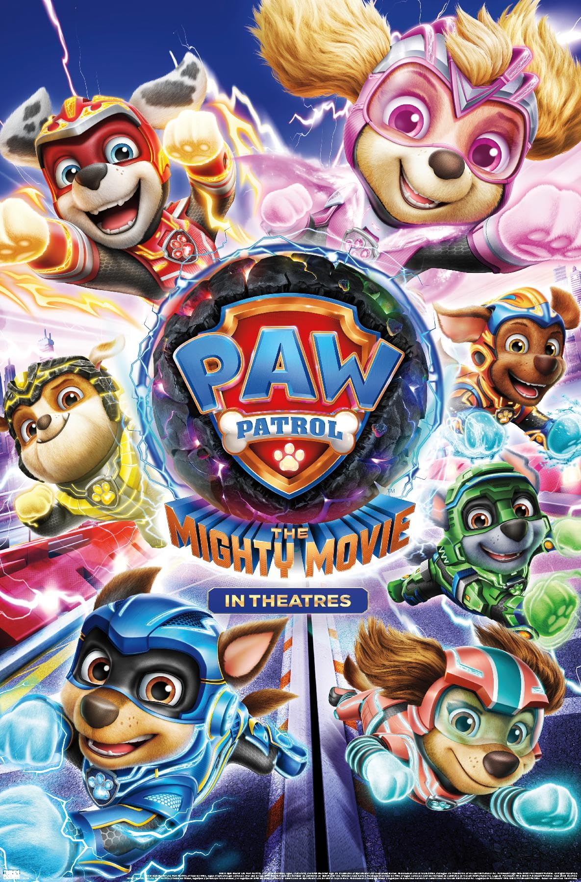 Trends International Paw Patrol: The Mighty Movie Sheet Wall Poster, 22.37 x 34.00, Unframed Version: Posters & Prints