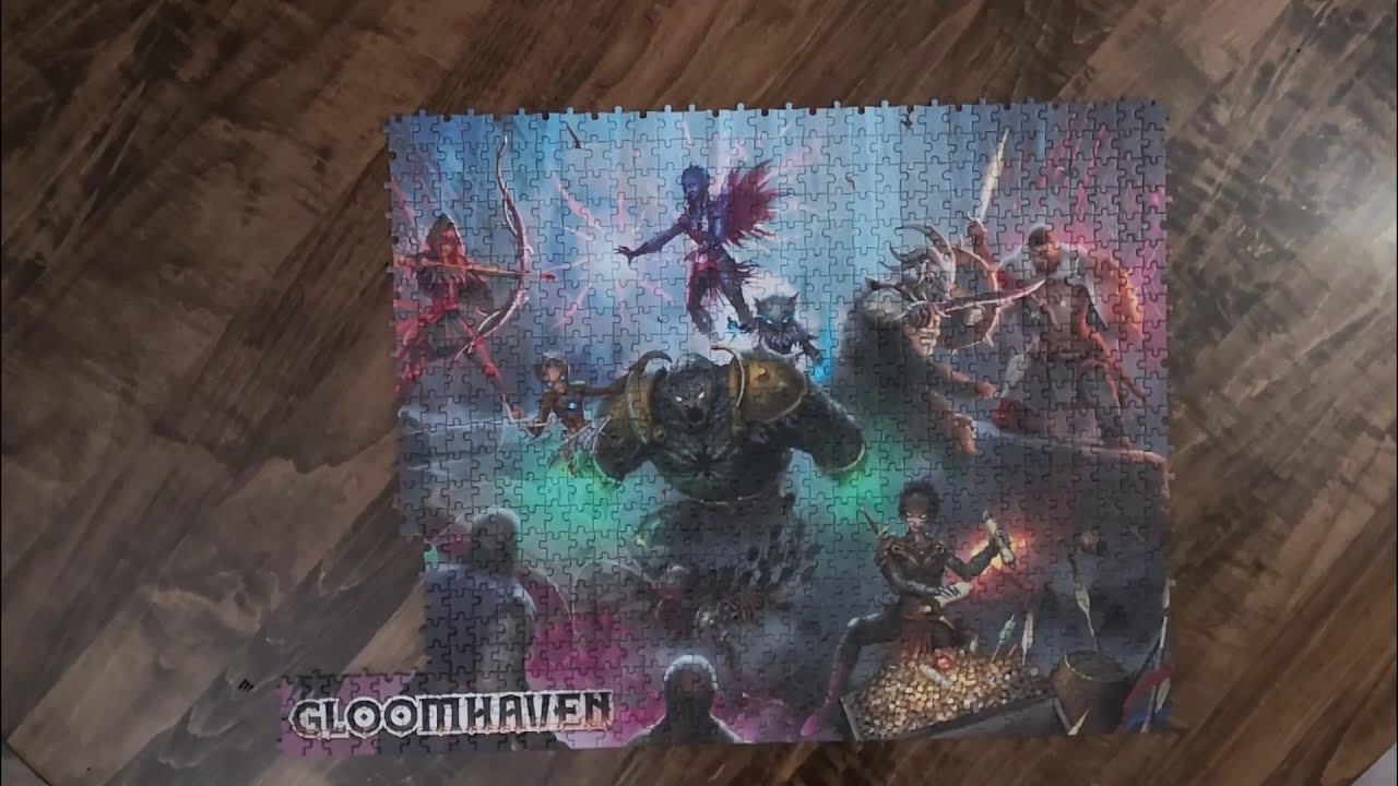 Gloomhaven 1000pc Puzzle: The Black Barrow Time Lapse