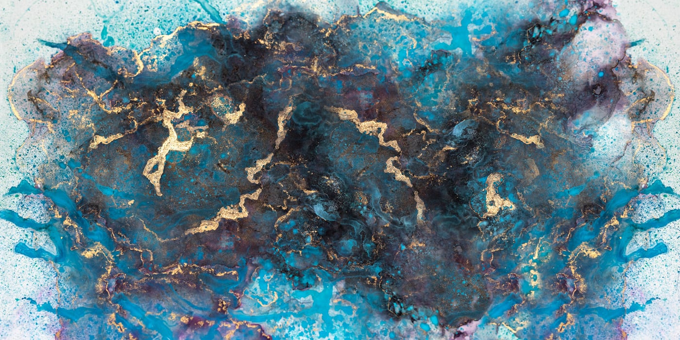 Blue & gold luxury marble wallpaper mural™ Official Site