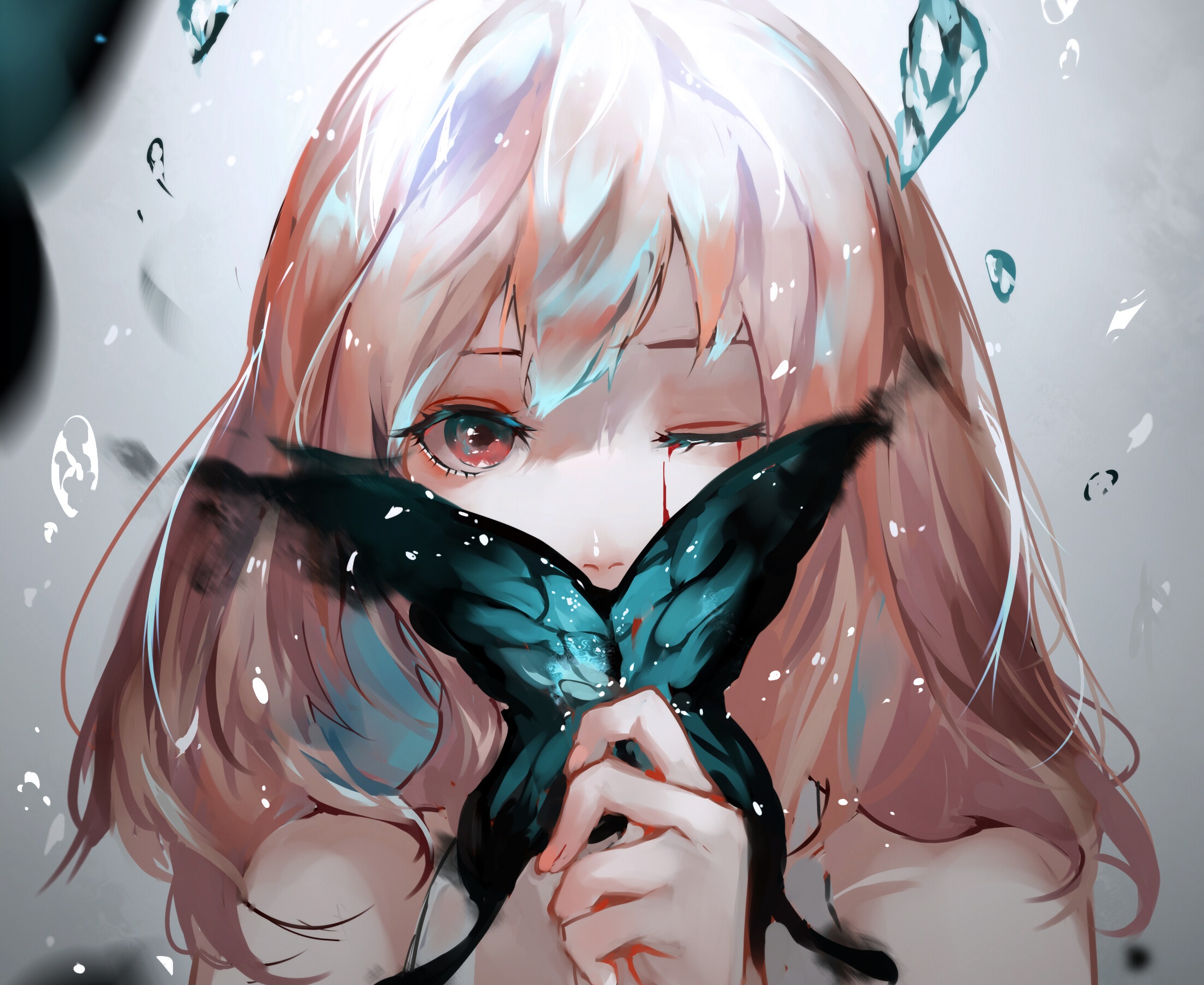 Anime Girl Butterfly Artistic, HD Anime, 4k Wallpaper, Image, Background, Photo and Picture