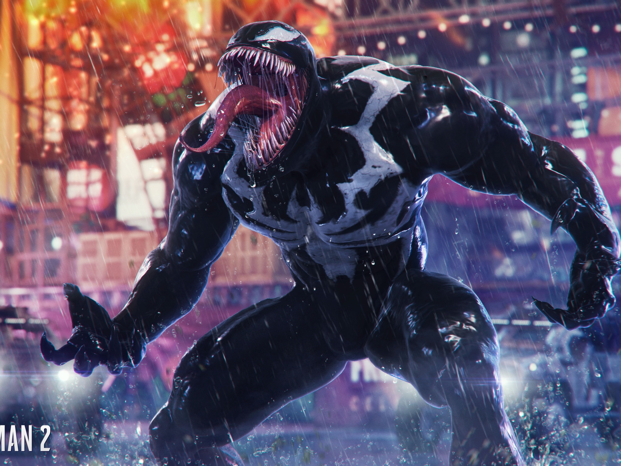 Venom In Marvel's Spider Man 2 Game 4K Wallpaper