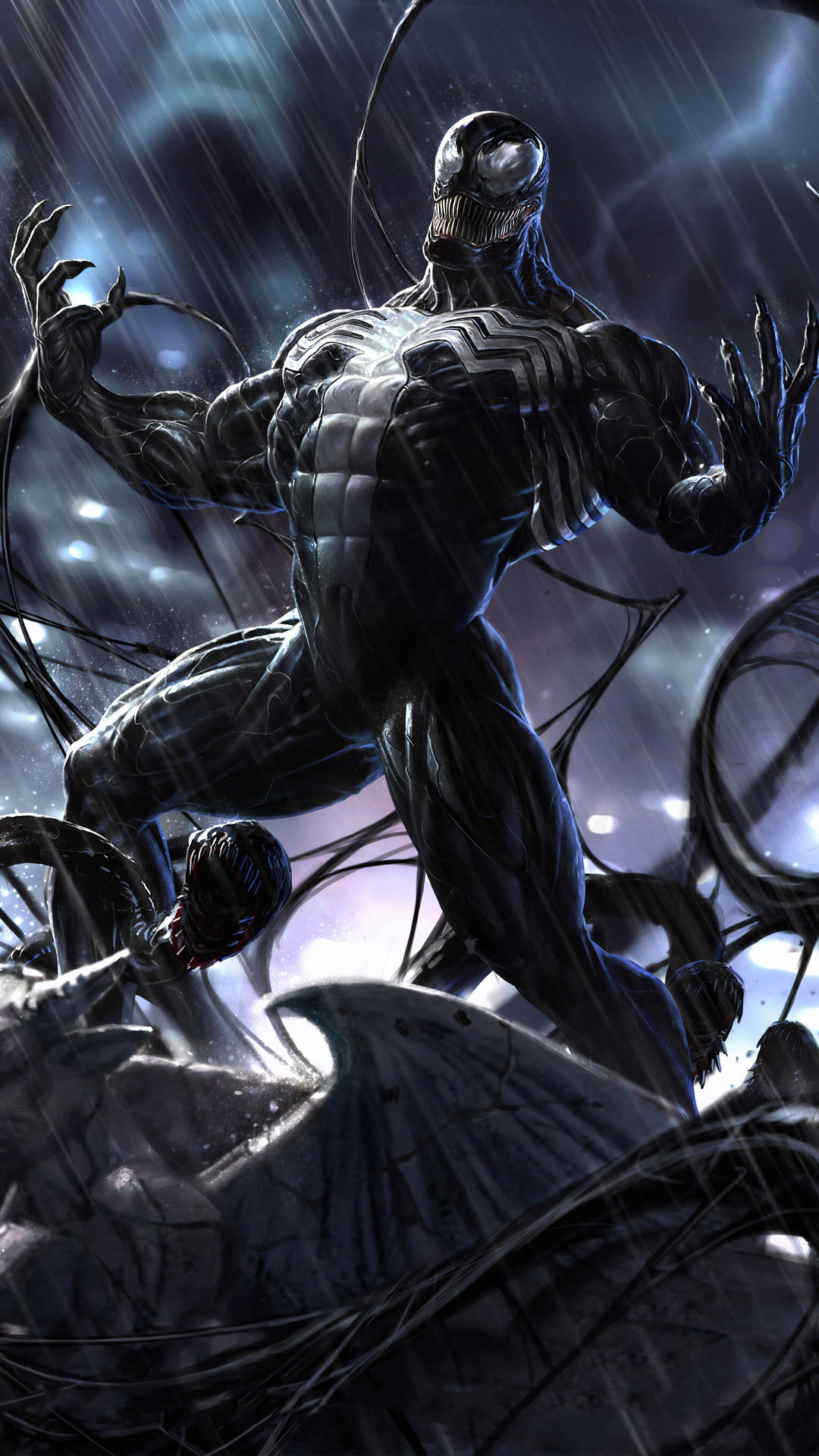 Download 4K Ultra HD Venom On Black Goo Wallpaper