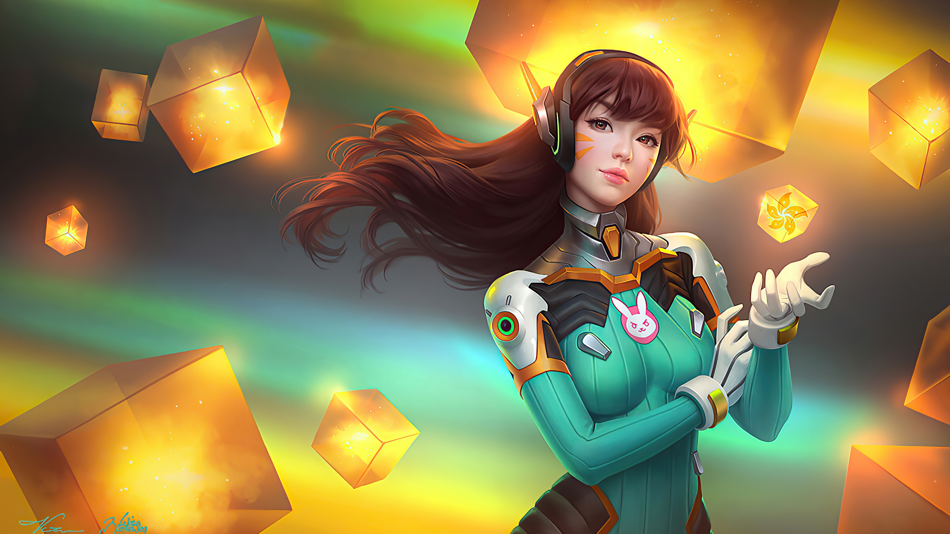 DVa Wallpaper 4K, Overwatch
