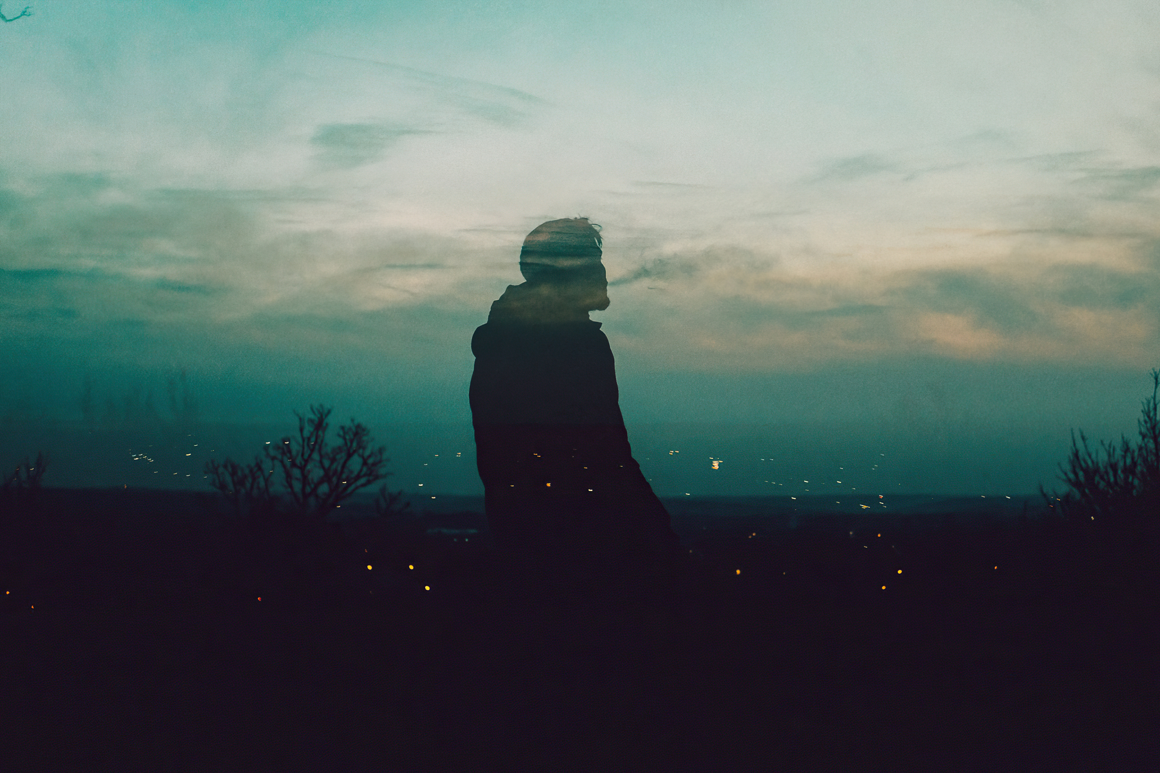 Alone Boy Sitting Silhouette Manipulation 4k, HD Photography, 4k Wallpaper, Image, Background, Photo and Picture