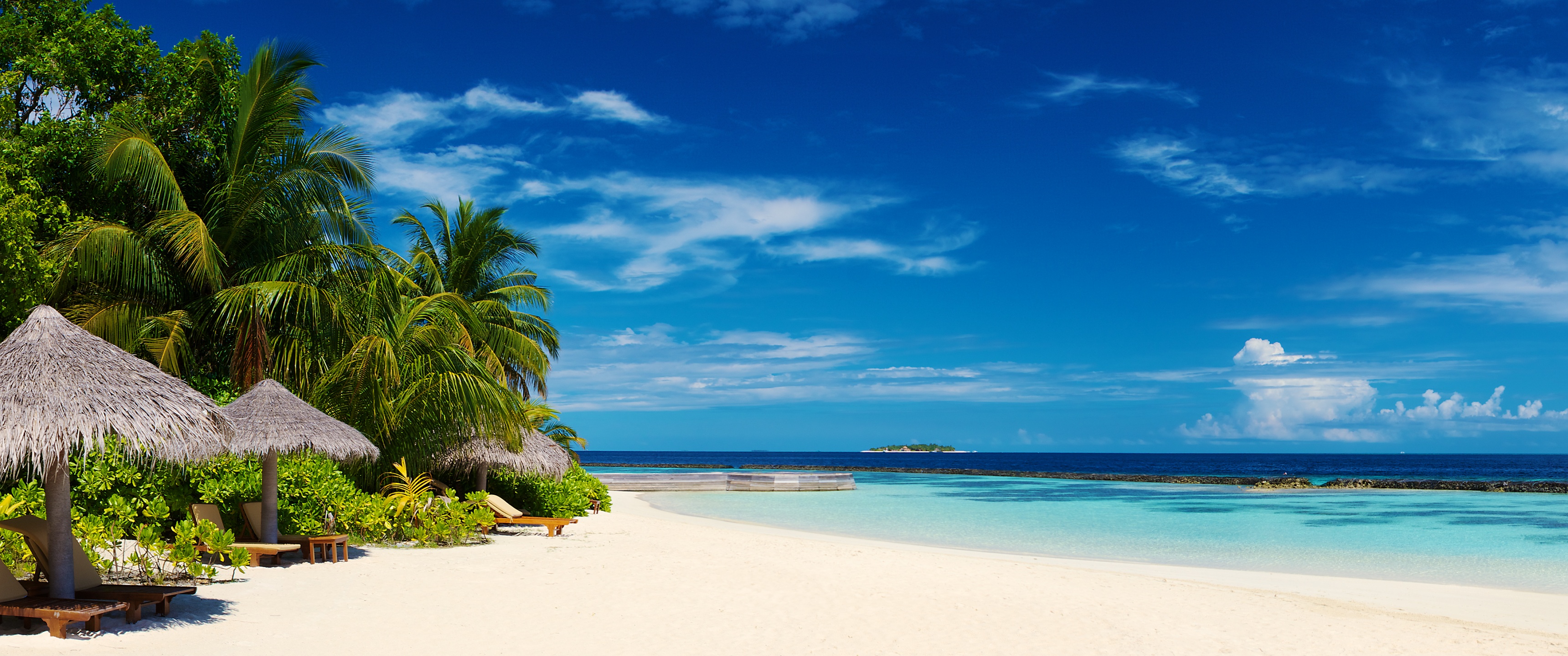 Baros Maldives Wallpaper 4K, Island, Seascape, Tropical beach