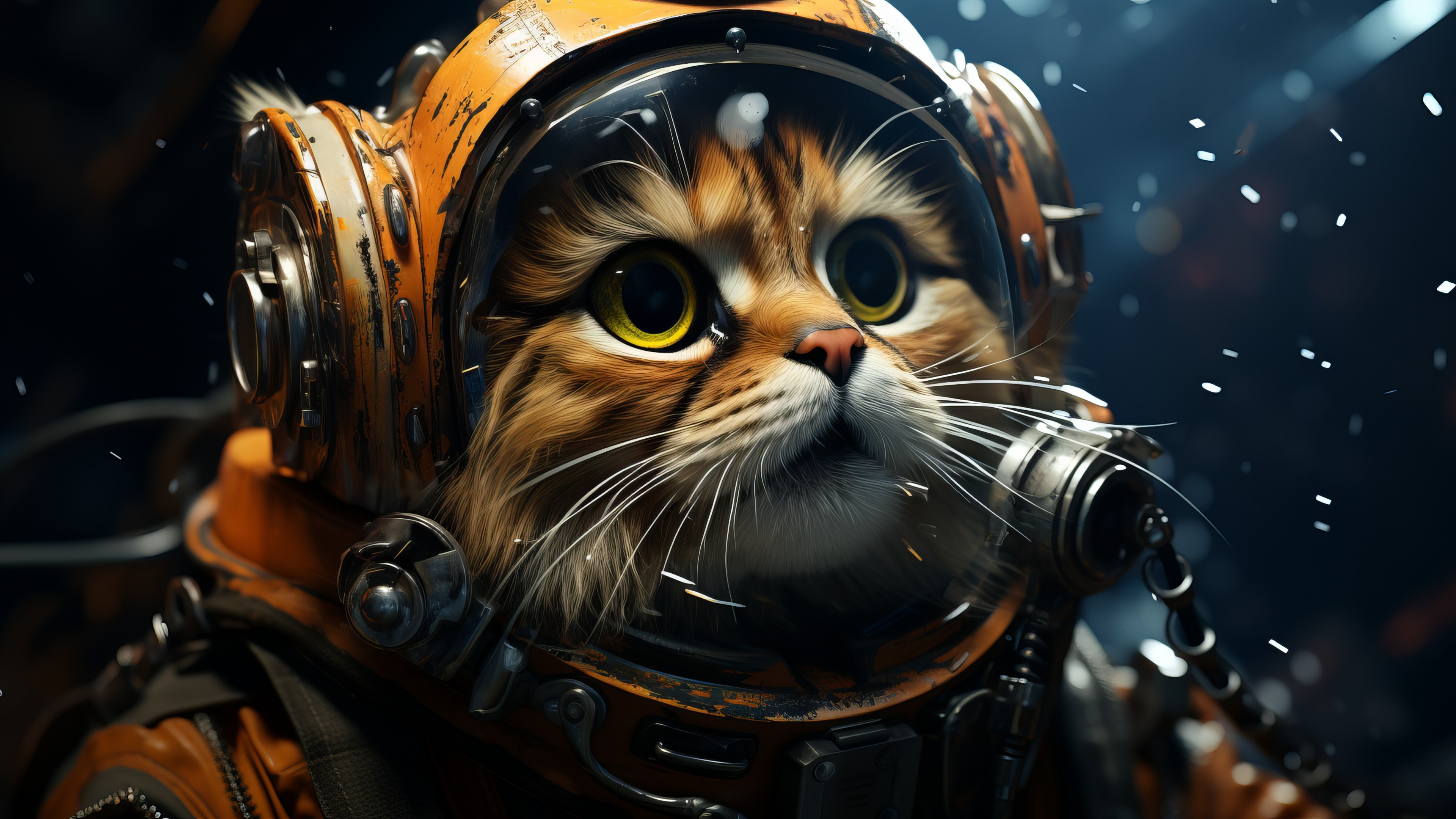Wallpaper cat, space, user avatar, 4k, funny animals, Animals