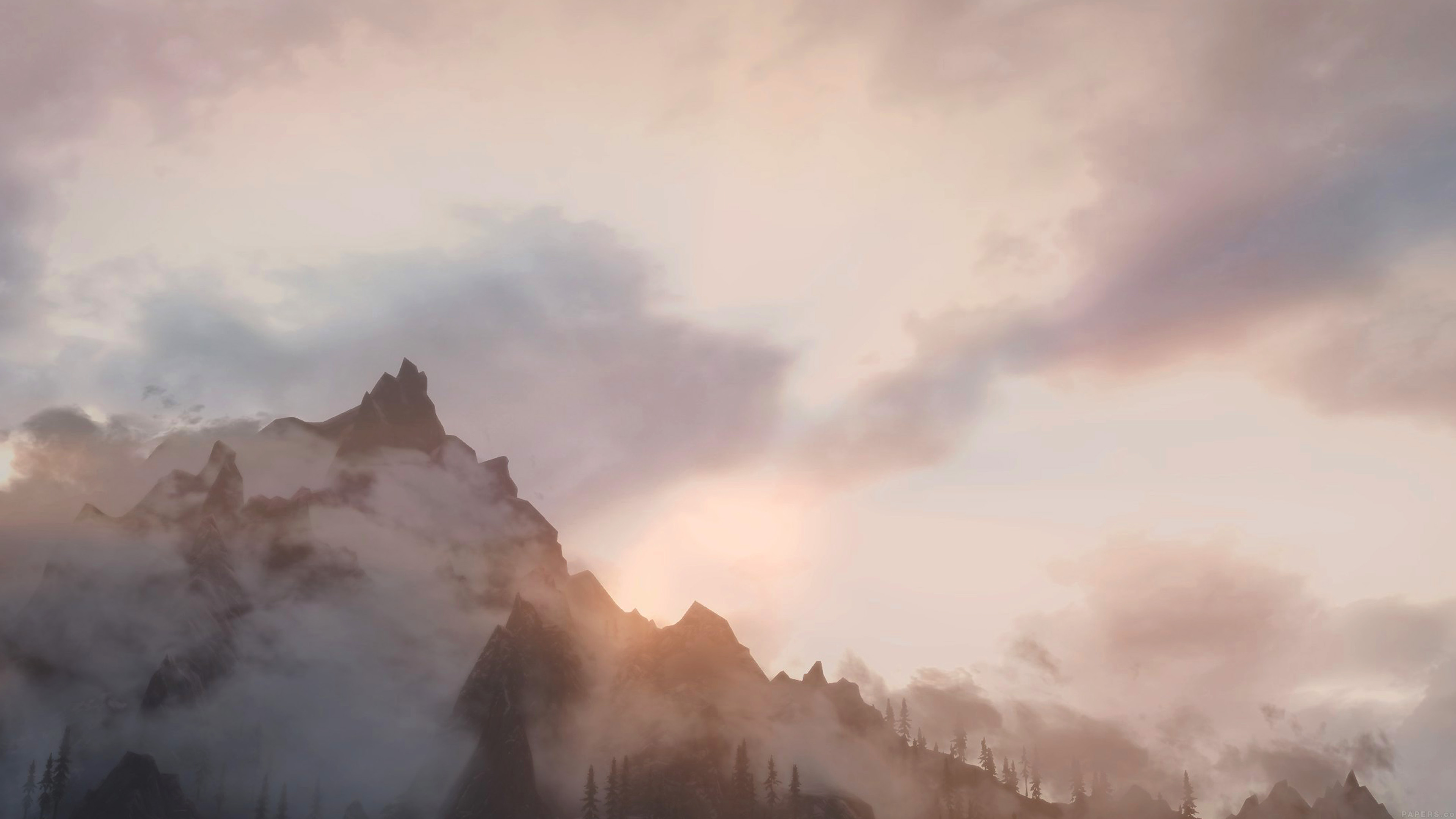 Foggy Mountain Sunshine Nature