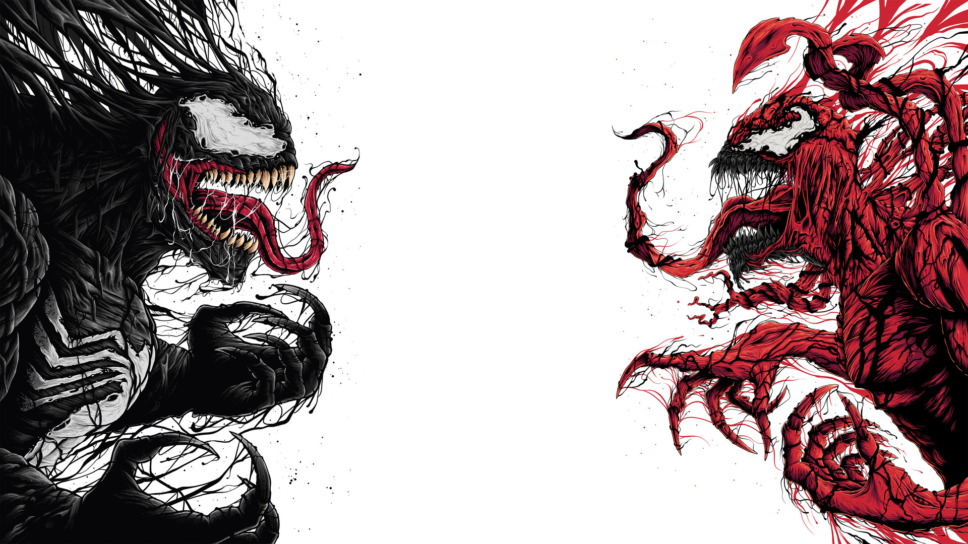 Venom And Carnage Artwork Laptop Full HD 1080P HD 4k Wallpaper, Image, Background, Photo and Picture
