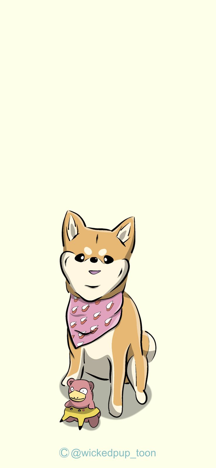 Kawaii Red Shiba Inu Dog Cartoon