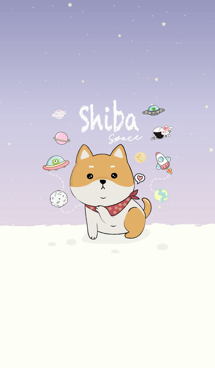 LINE Creators' Themes Inu Purple