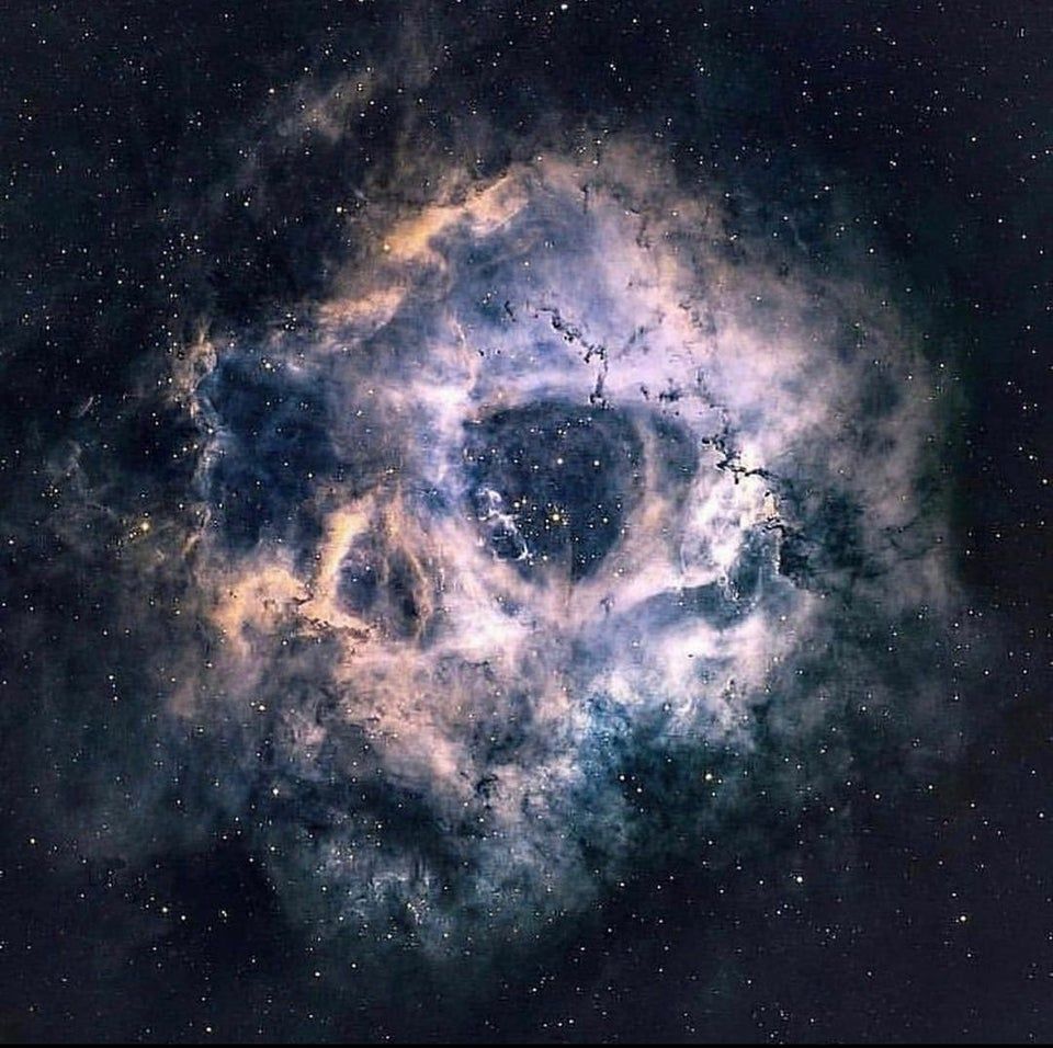 The Rosette Nebula is known for its skull like shape. It's 65 light years in radius. Rosette nebula, Nebula, Milky way galaxy