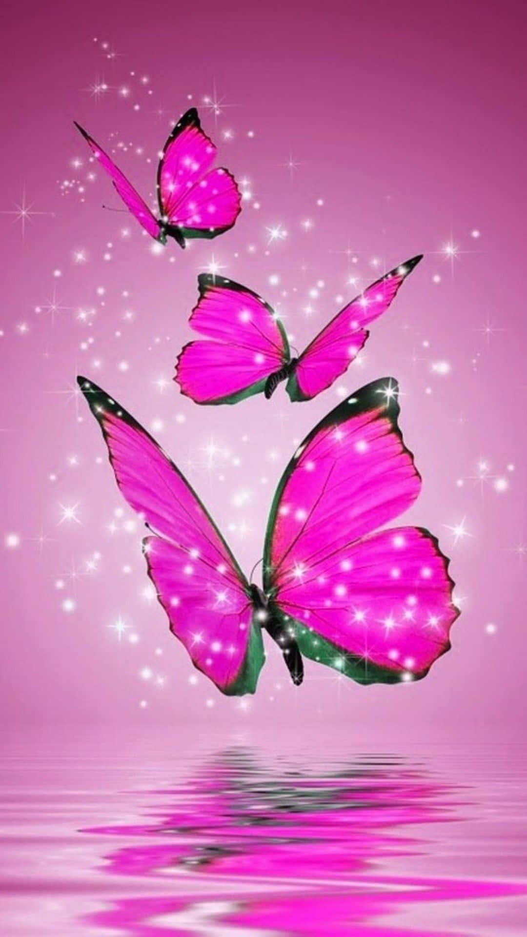 Download A magical glitter butterfly with exquisite wings and coloring Wallpaper
