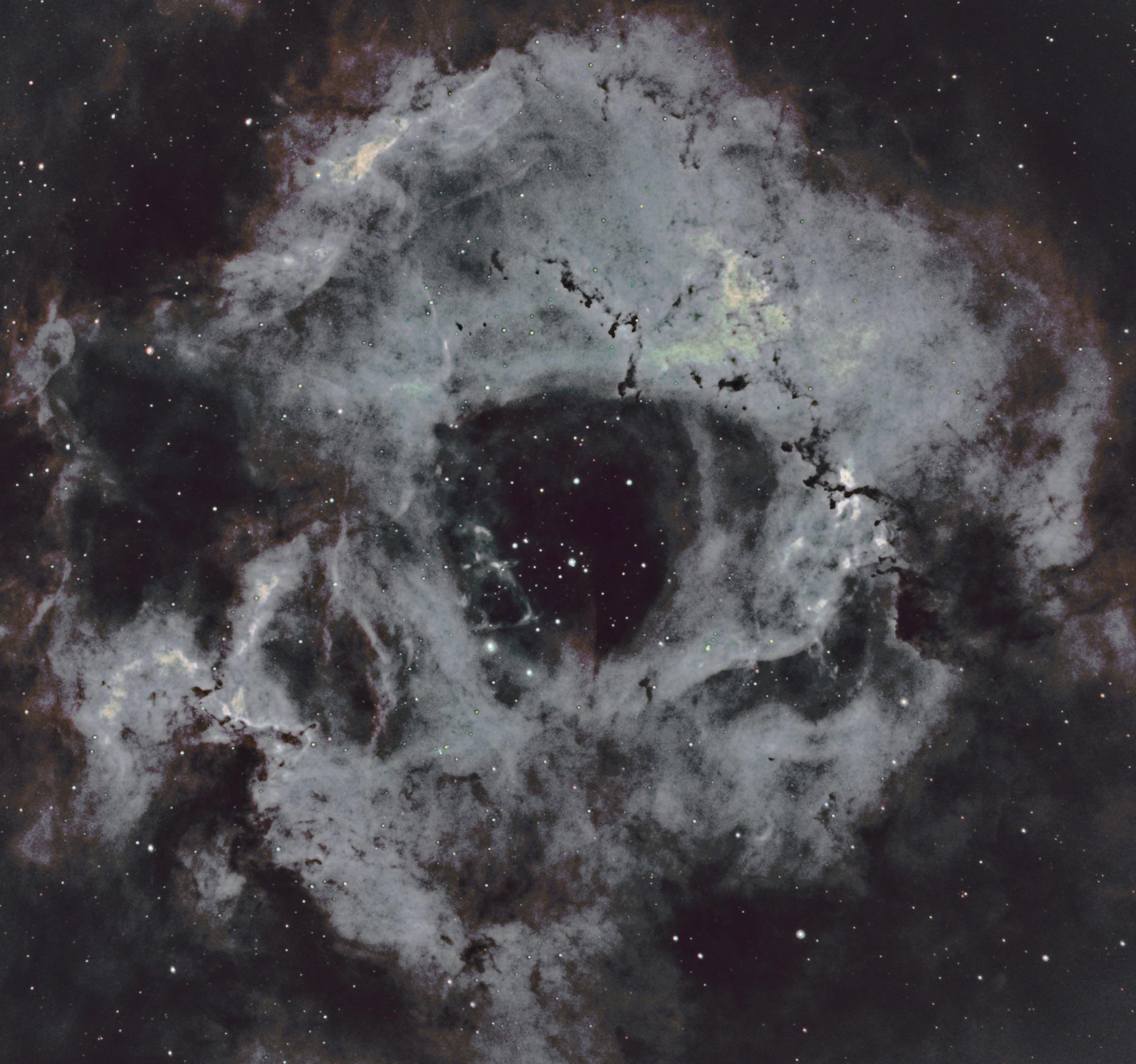 Rosette Nebula (skull version) [OC]