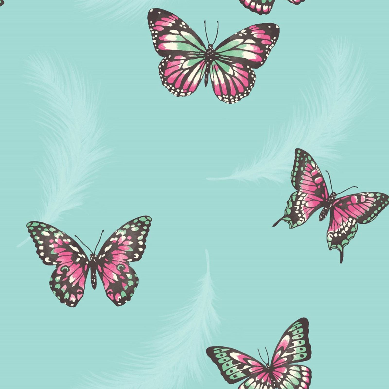 BUTTERFLY WALLPAPER GIRLS BEDROOM DECOR