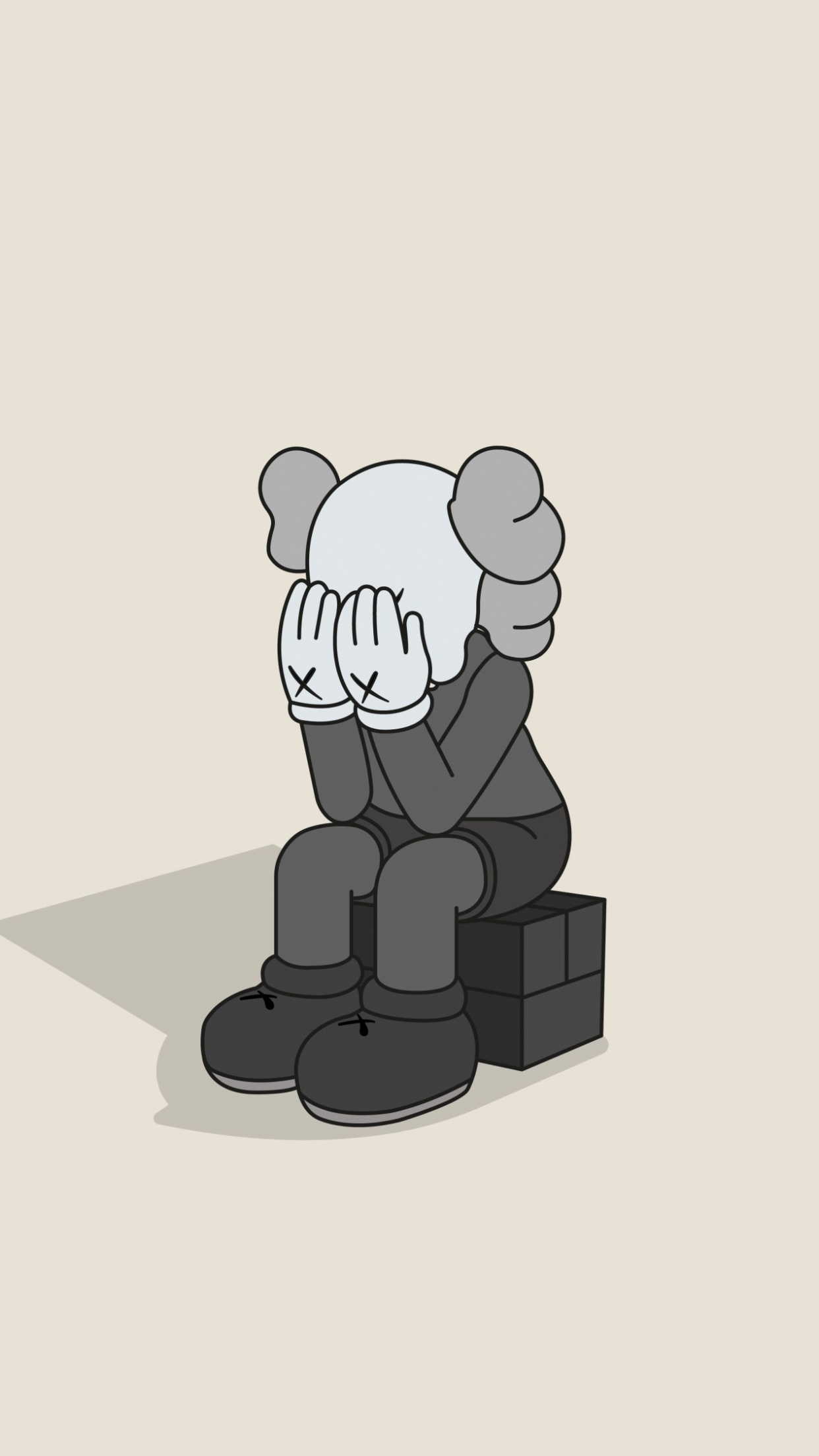 Kaws sad Wallpaper 4K, Kaws alone, Sad mood, Kaws