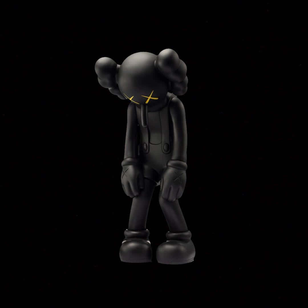 Download Frustrated 3D Kaws Black And White Wallpaper