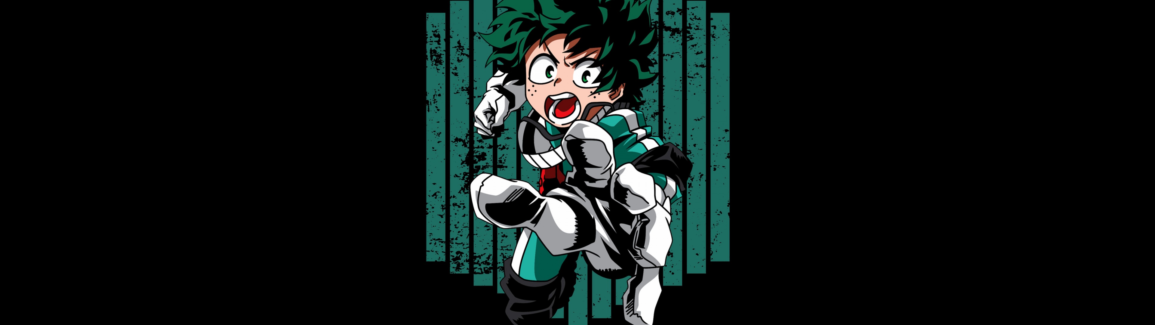 Izuku Midoriya Wallpaper 4K, Black background