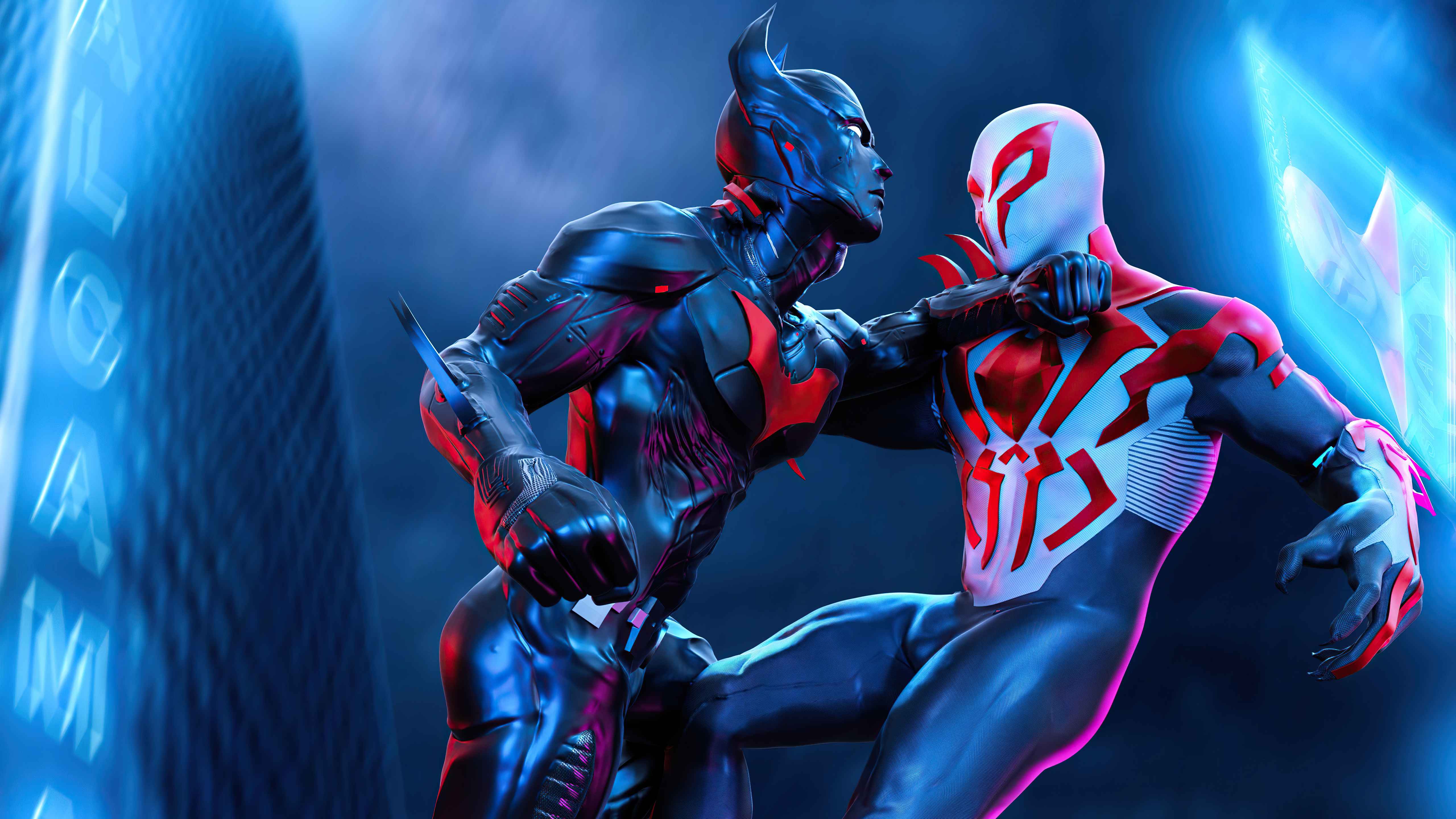 Spiderman 2077 Vs Batman Beyond 5k, HD Superheroes, 4k Wallpaper, Image, Background, Photo and Picture