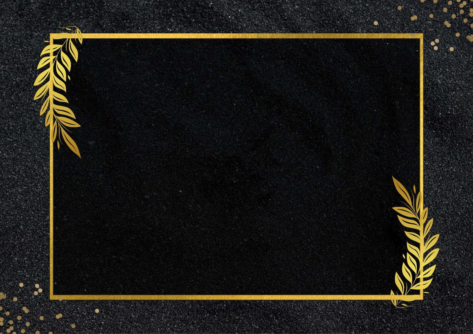 Download A Black And Gold Frame With A Gold Border