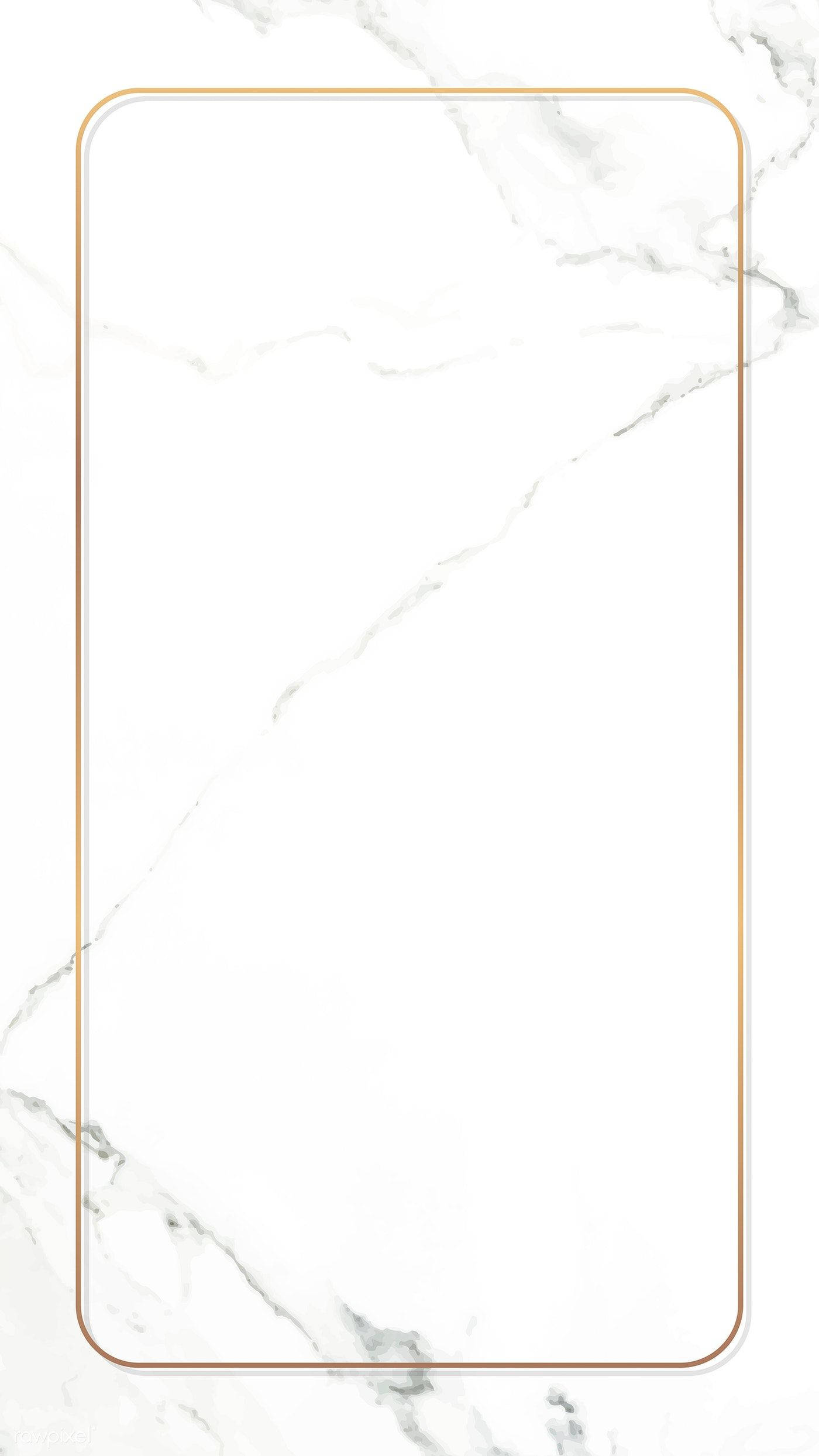Download Rose Gold Border Black White Marble iPhone Wallpaper