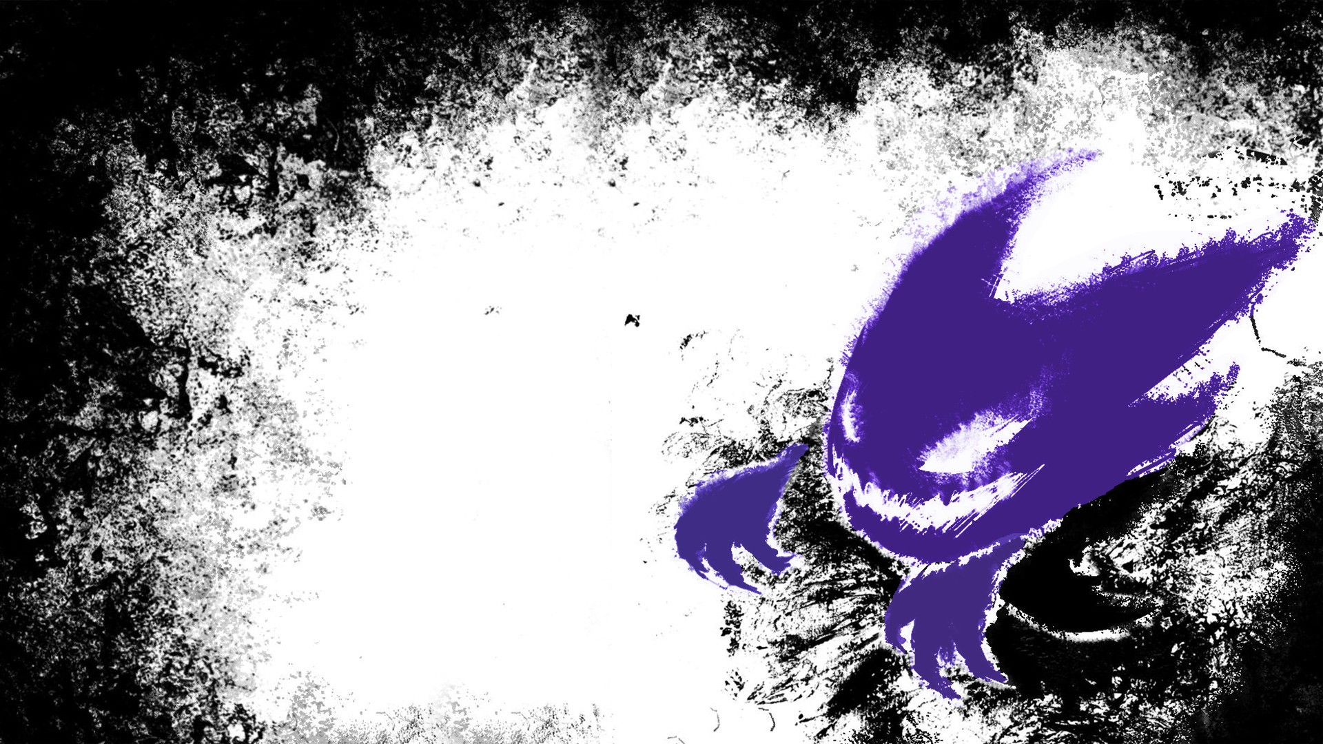 Haunter, Pokemon First Generation, Nintendo, video games, grunge, purple, Pokémonx1080 Wallpaper