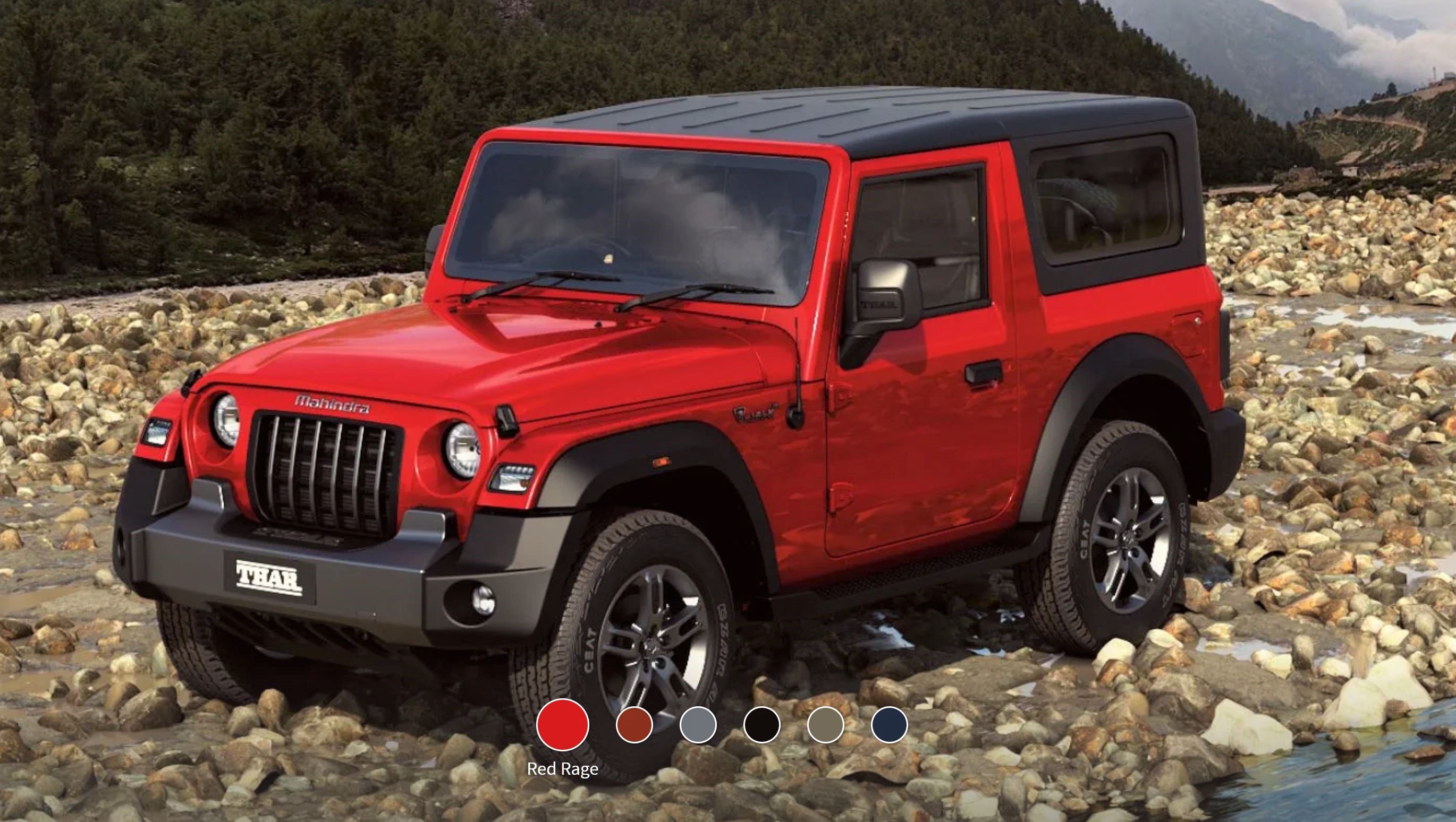 New Mahindra Thar Rage Red