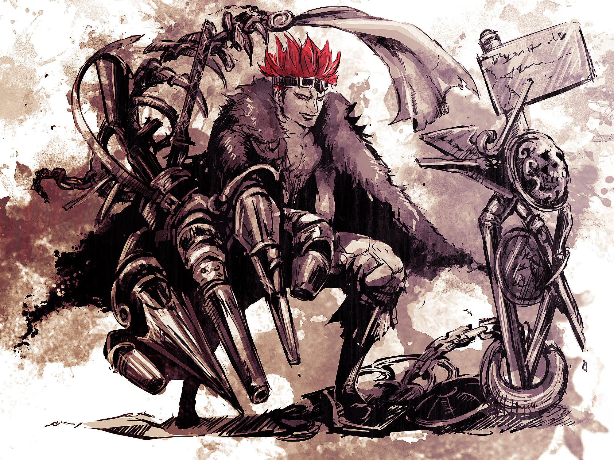 eustass kid (one piece) drawn