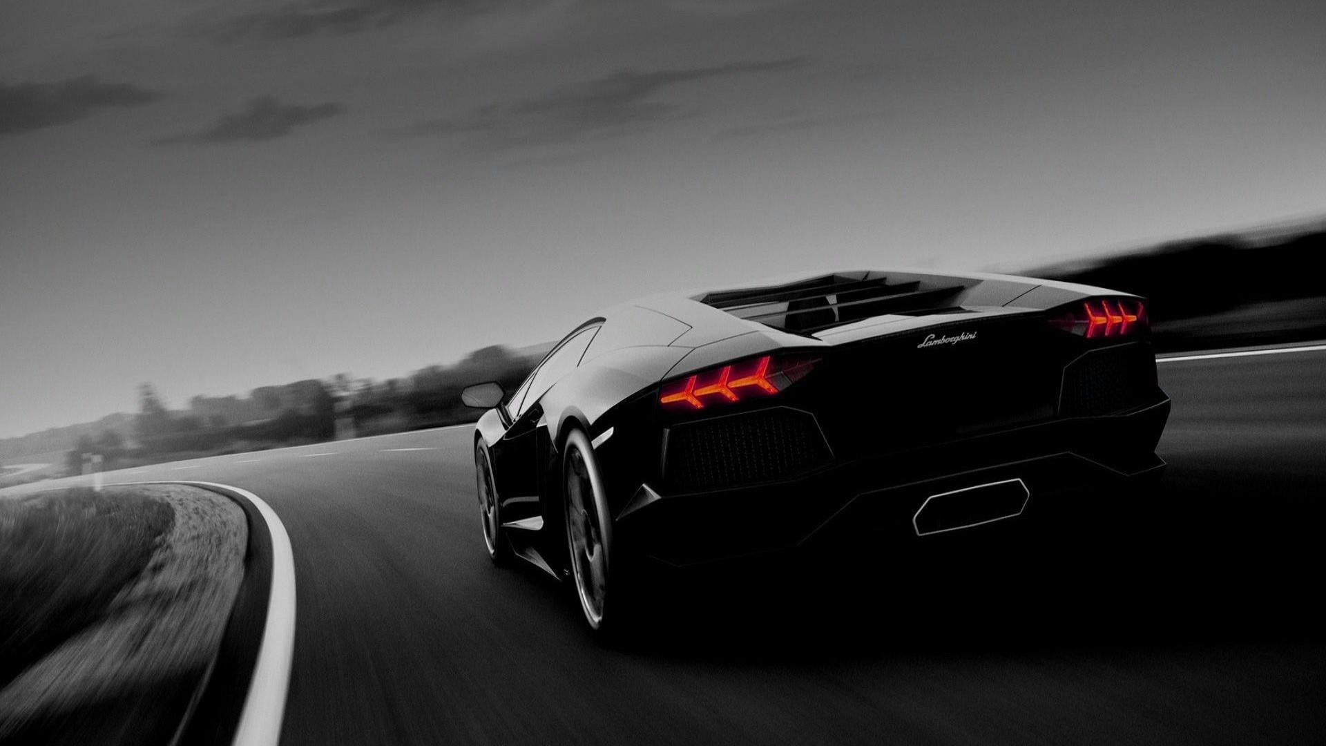 Car wallpaper, black, vehicle, road, asphalt, sports car, supercar, automotive design. Lamborghini aventador wallpaper, Car wallpaper, Super cars