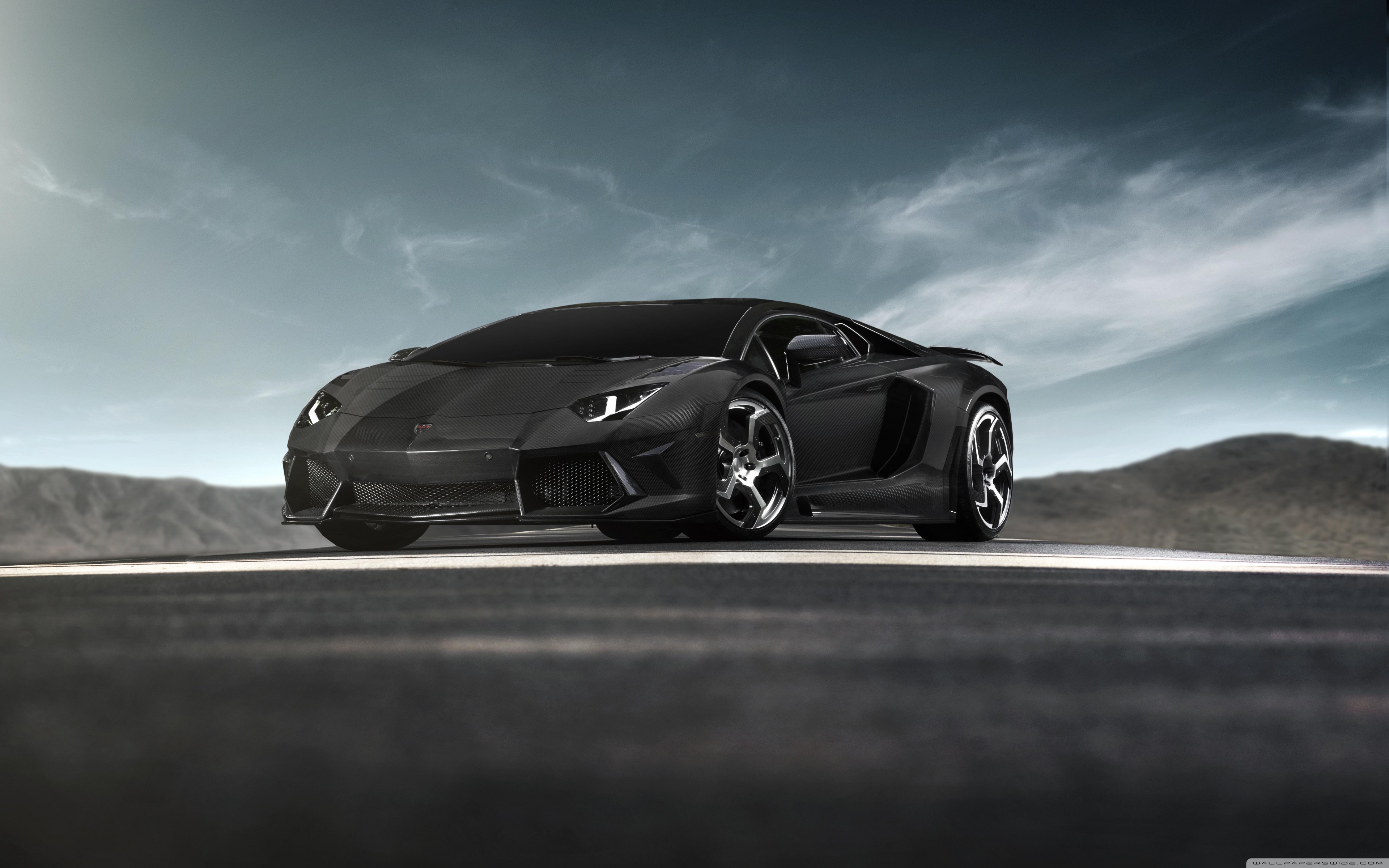 Black Lamborghini Aventador Supercar Ultra HD Desktop Background Wallpaper for 4K UHD TV, Multi Display, Dual Monitor, Tablet