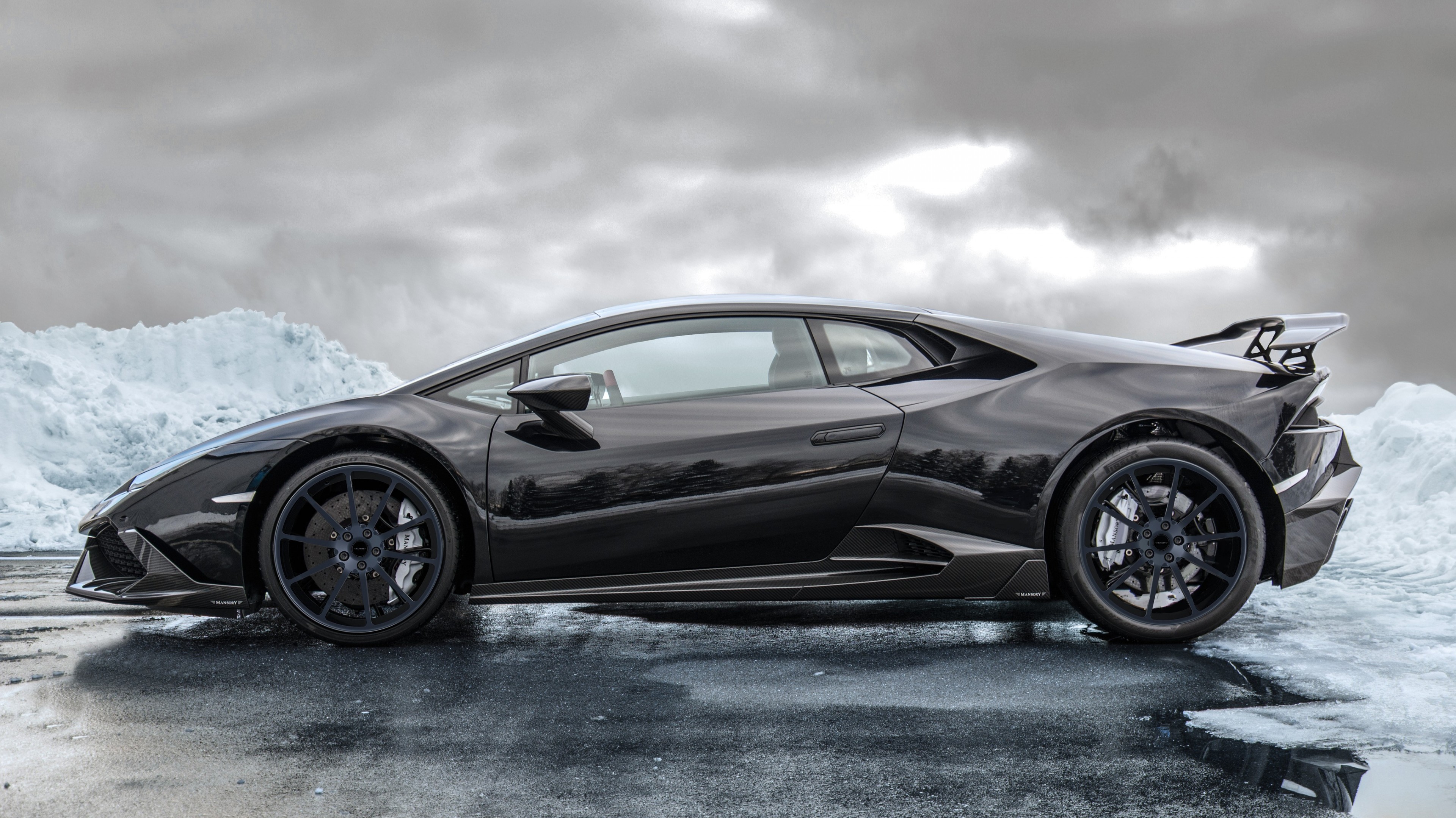 Wallpaper lamborghini huracán, supercar, ice, black., Cars & Bikes