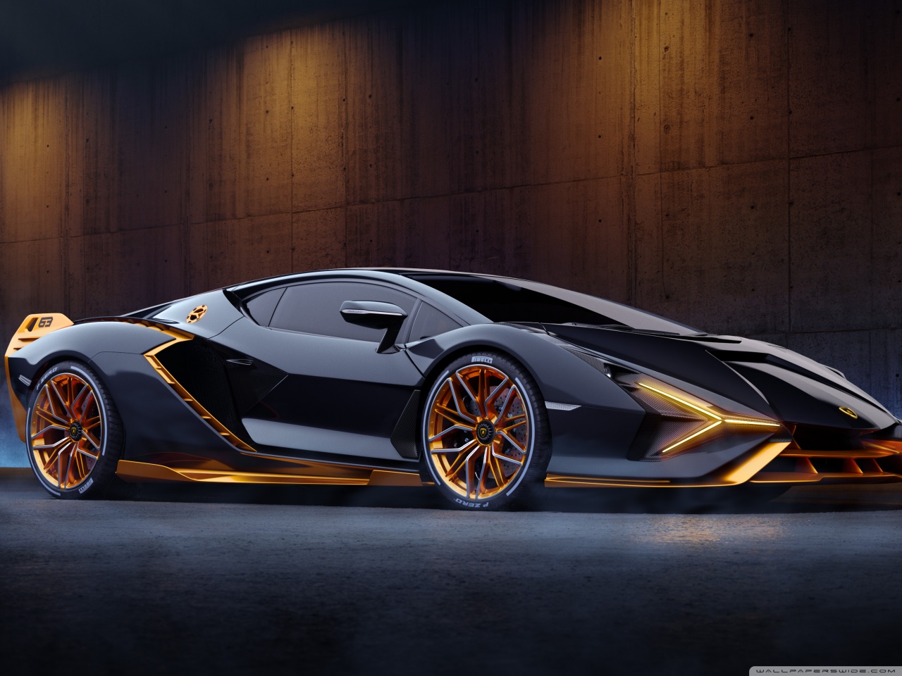 Black and Golden Lamborghini supercar luxury Ultra HD Desktop Background Wallpaper for 4K UHD TV, Widescreen & UltraWide Desktop & Laptop, Multi Display, Dual & Triple Monitor, Tablet