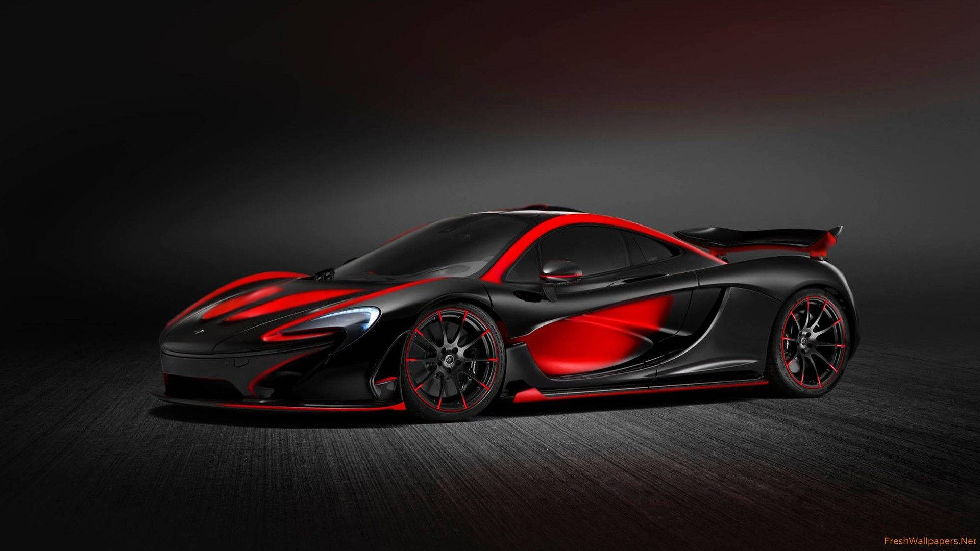 Download Black Red McLaren P1 Supercar Wallpaper