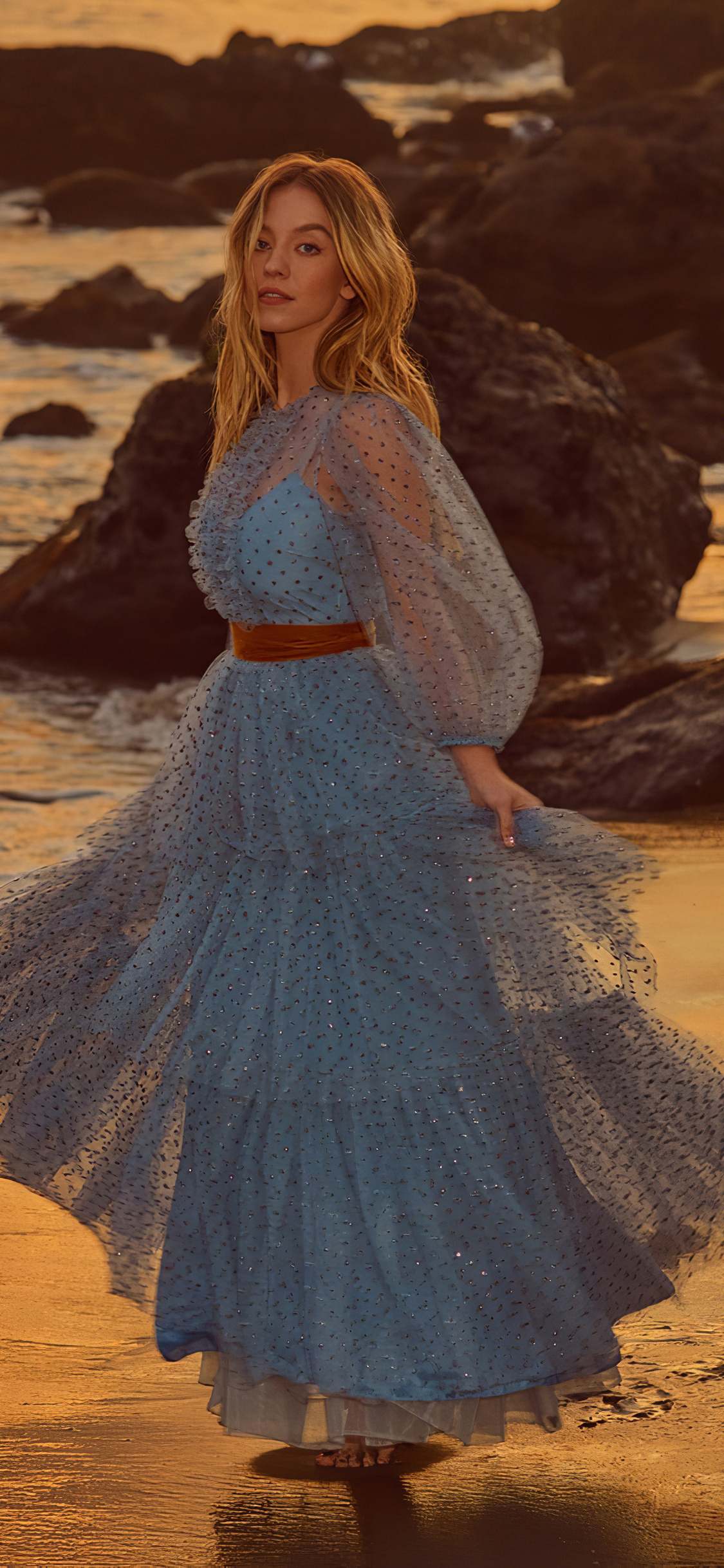 Girl In Sydney Sweeney Beach 4k iPhone XS, iPhone 10, iPhone X HD 4k Wallpaper, Image, Background, Photo and Picture