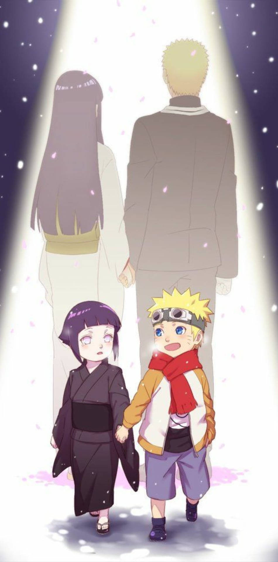Download Young And Old Hinata And Naruto Mobile 4K Wallpaper