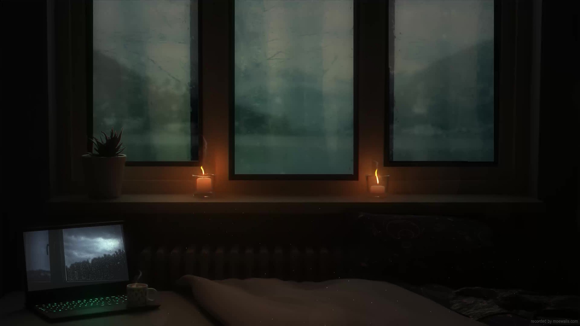 Snowy Afternoon Cozy Bedroom Live Wallpaper