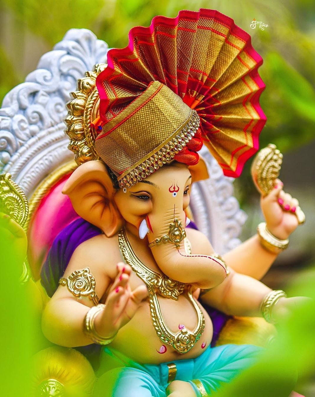Download Ganesh Forest Statue IPhone Wallpaper