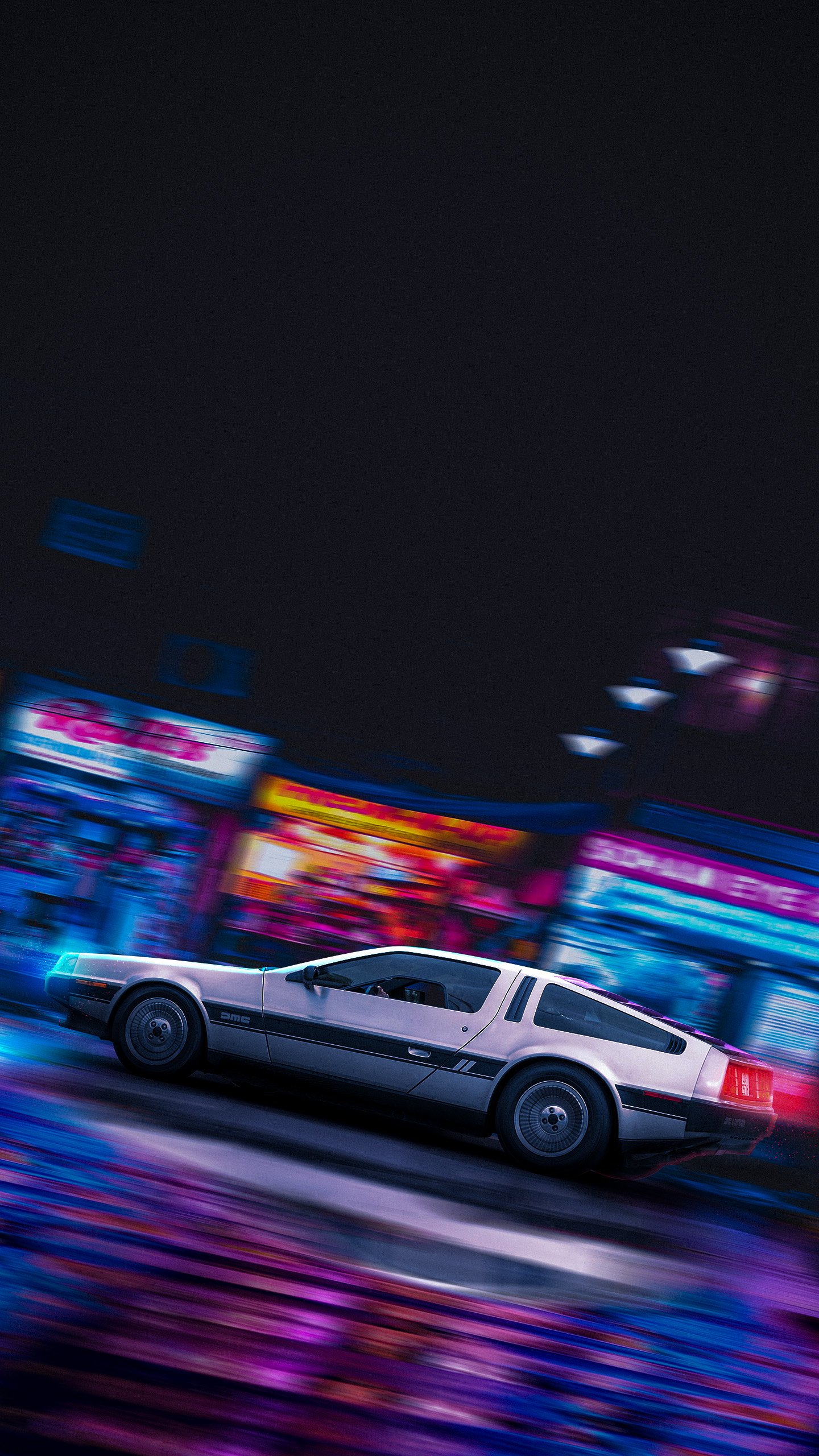 Wallpaper DMC DeLorean, Cars, DeLorean Time Machine, Painting, Art, Background Free Image