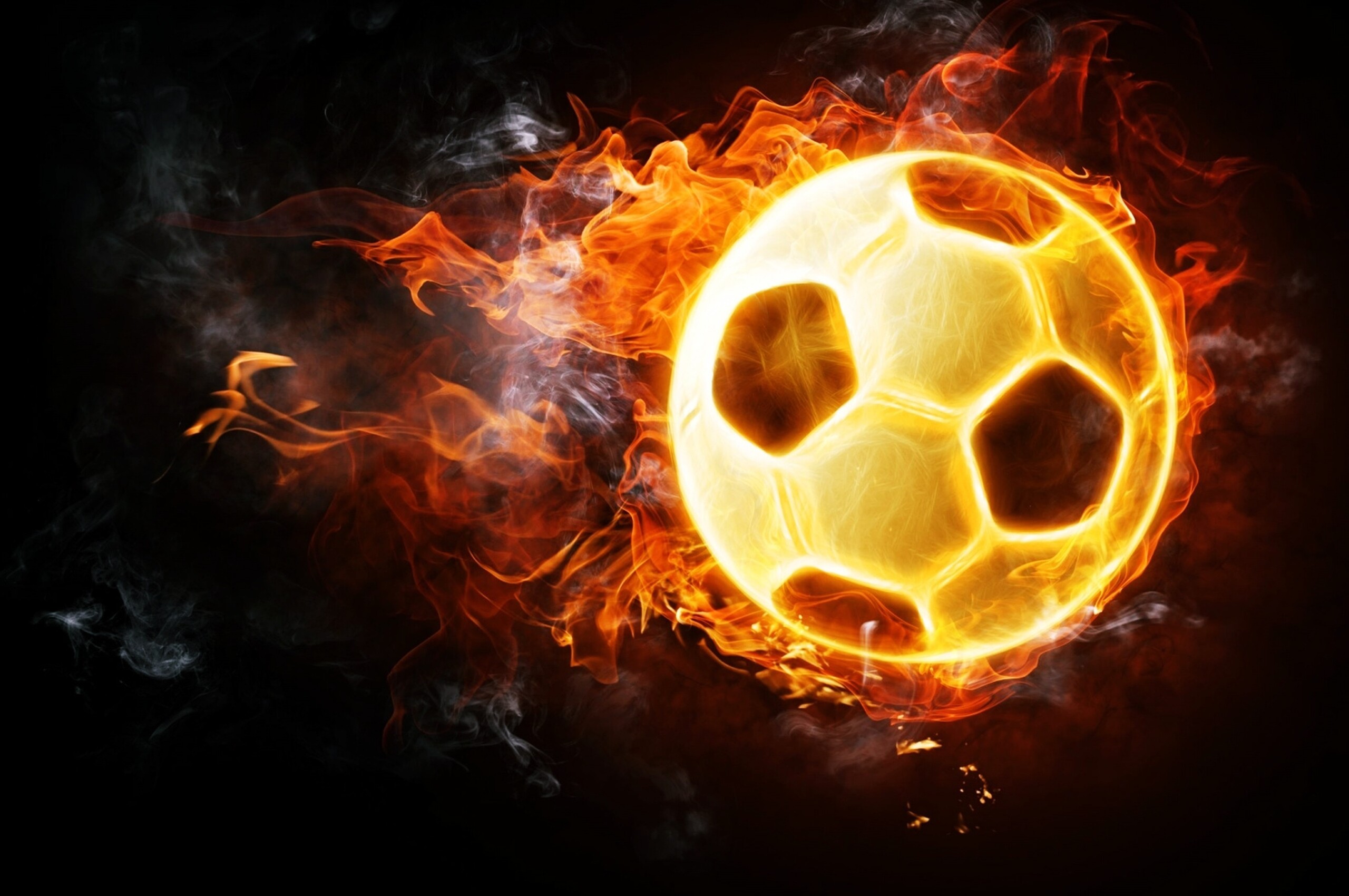 Football Soccer Fire Ball 4k Chromebook Pixel HD 4k Wallpaper, Image, Background, Photo and Picture