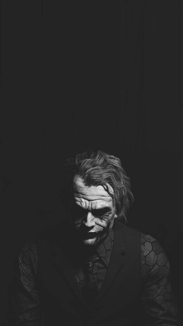 Download Black And White Joker Portrait Wallpaper