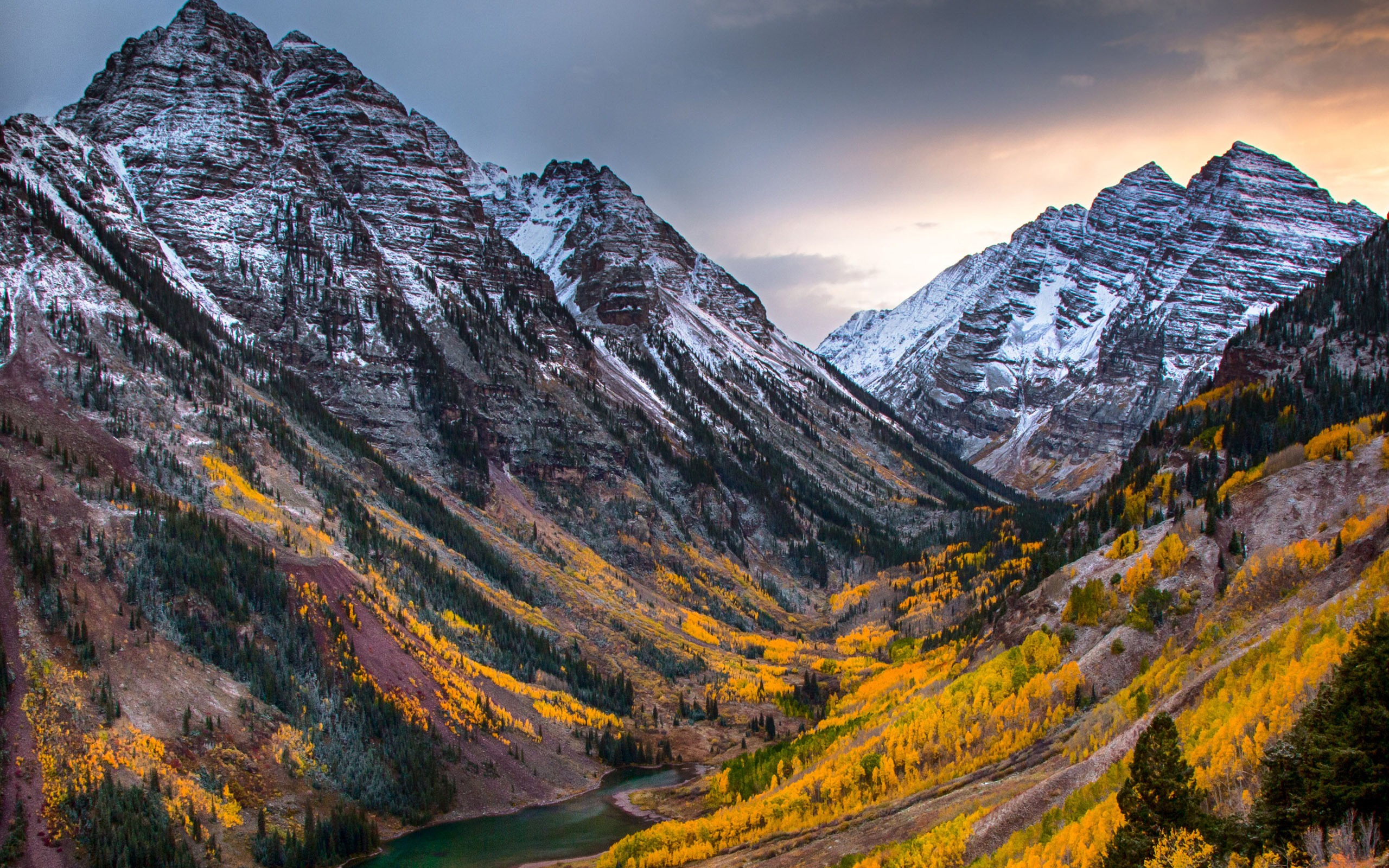 Autumn forest mountain Nature HD Wallpaper