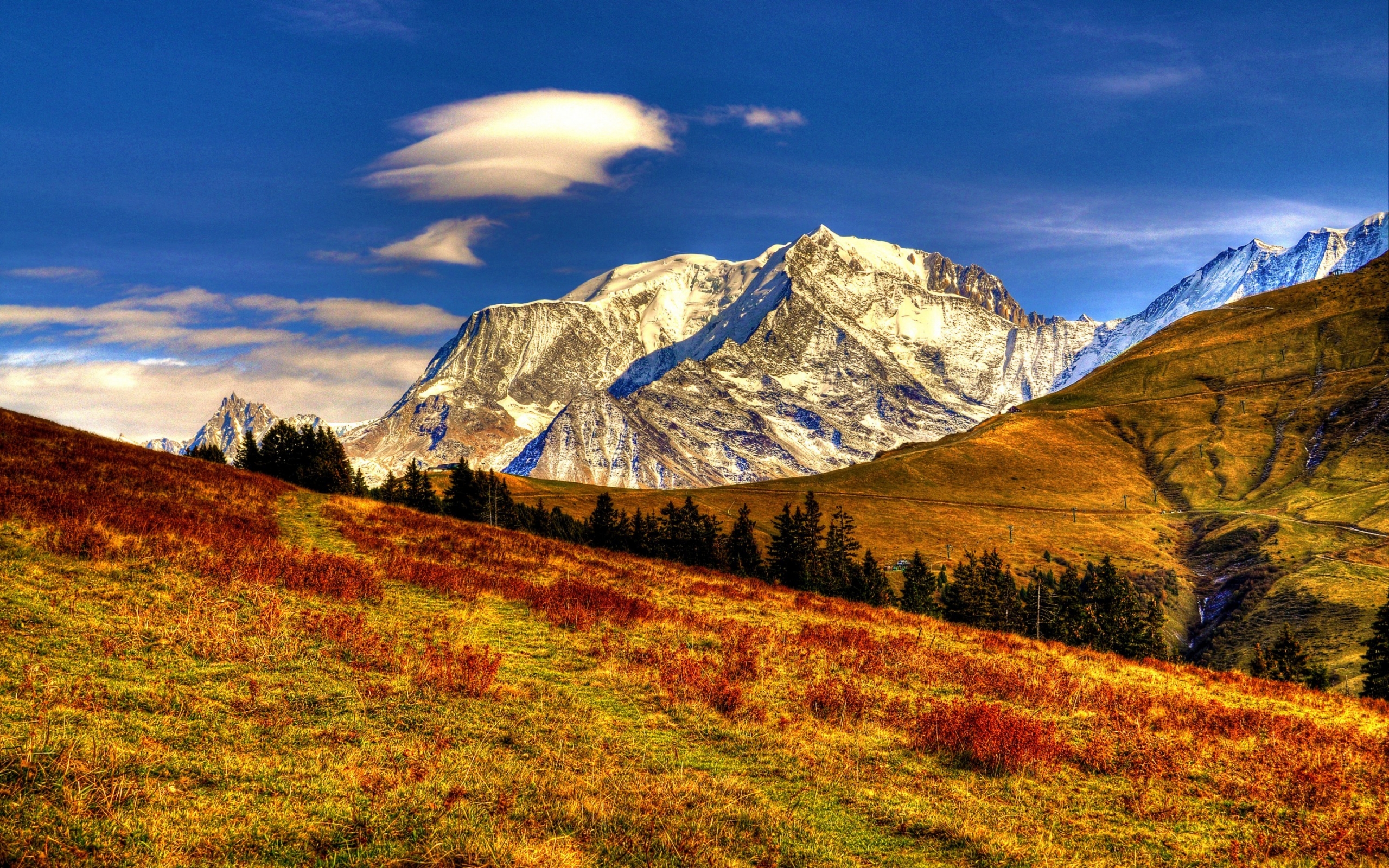 HDR Mountain Landscape 2560 x 1600 widescreen Wallpaper