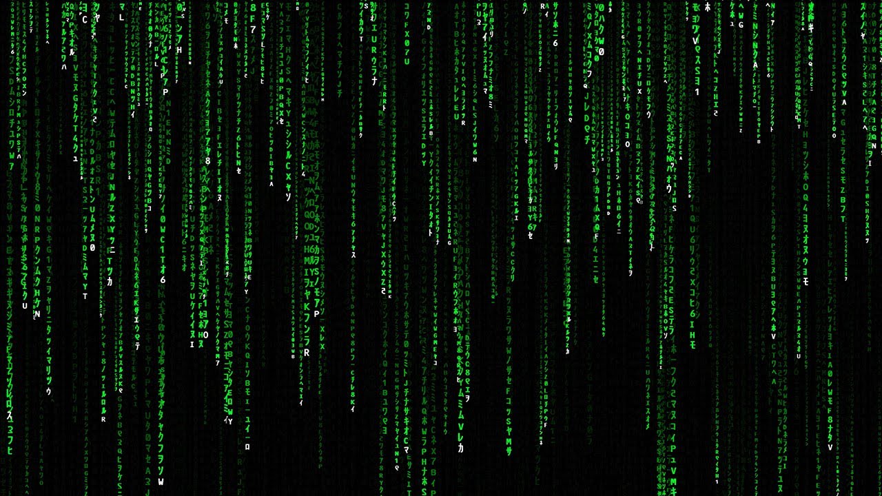 Hour Matrix Code Rain Screensaver Themed TV Wallpaper 4K