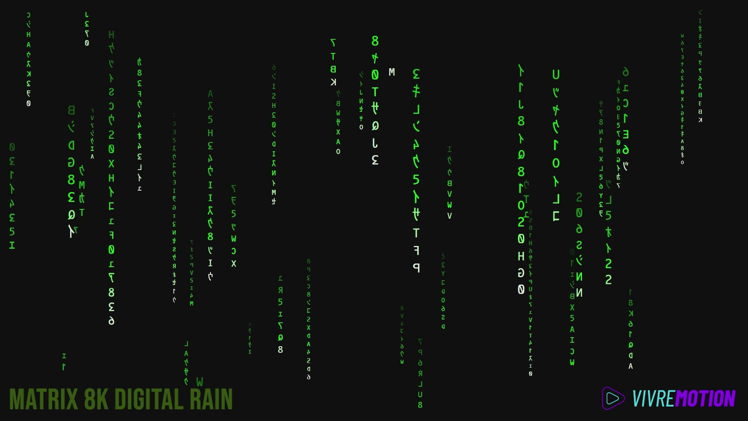 MATRIX 8K DIGITAL RAIN Screensaver for Windows