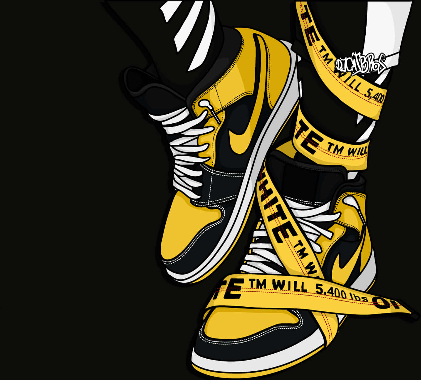 Yellow Jordan Wallpaper